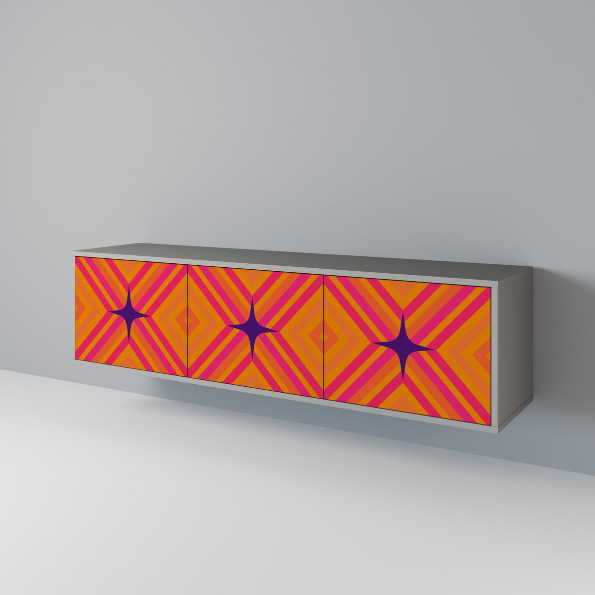 GEOMETRIC BRILLIANCE Έπιπλο τηλεόρασης 3-θυρών