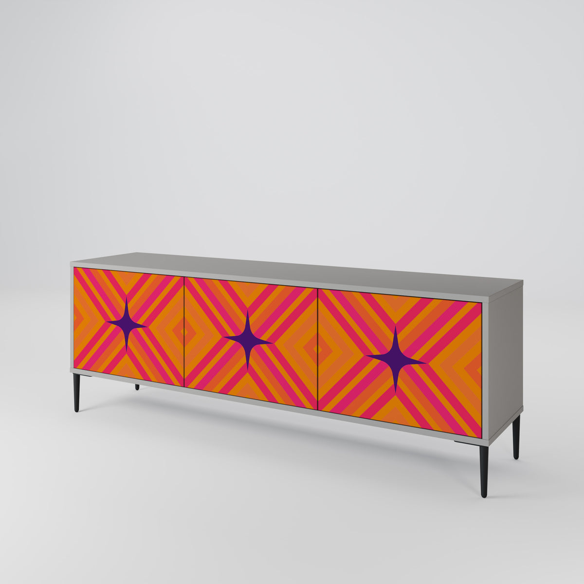GEOMETRIC BRILLIANCE Έπιπλο τηλεόρασης 3-θυρών
