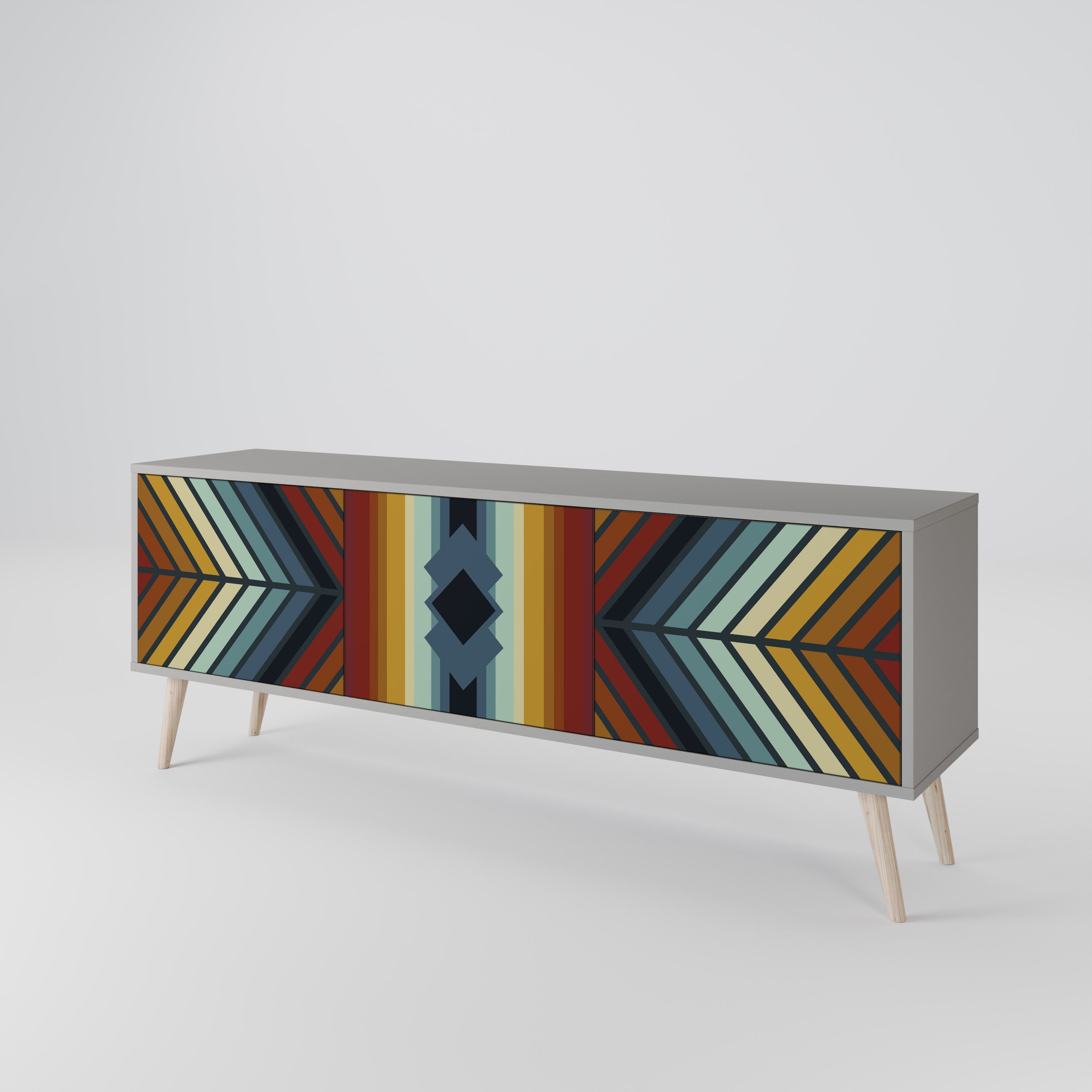 INDIGENOUS ZIGZAG 3-Door TV Cabinet