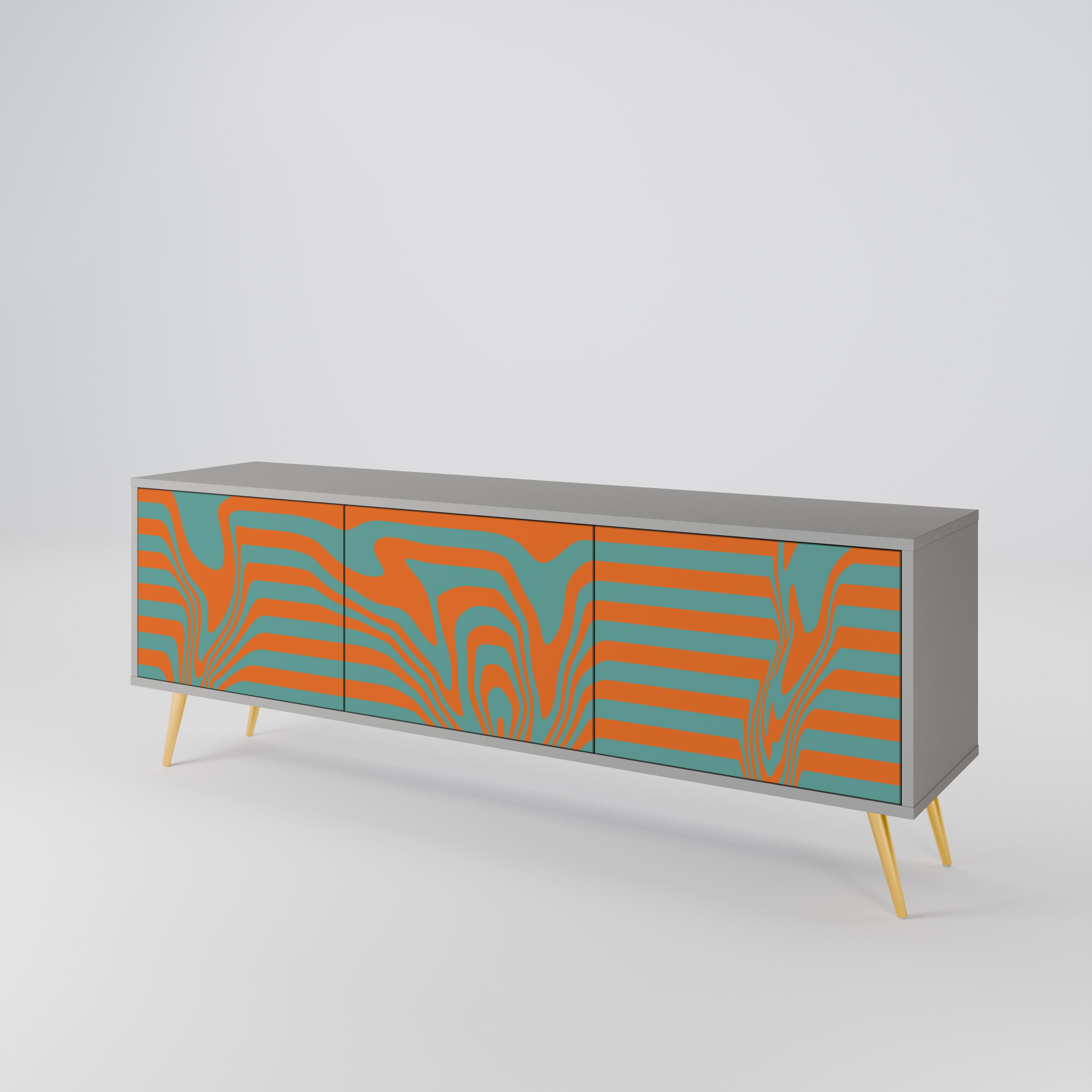 LINE COLLAPSE 3-Door TV Cabinet