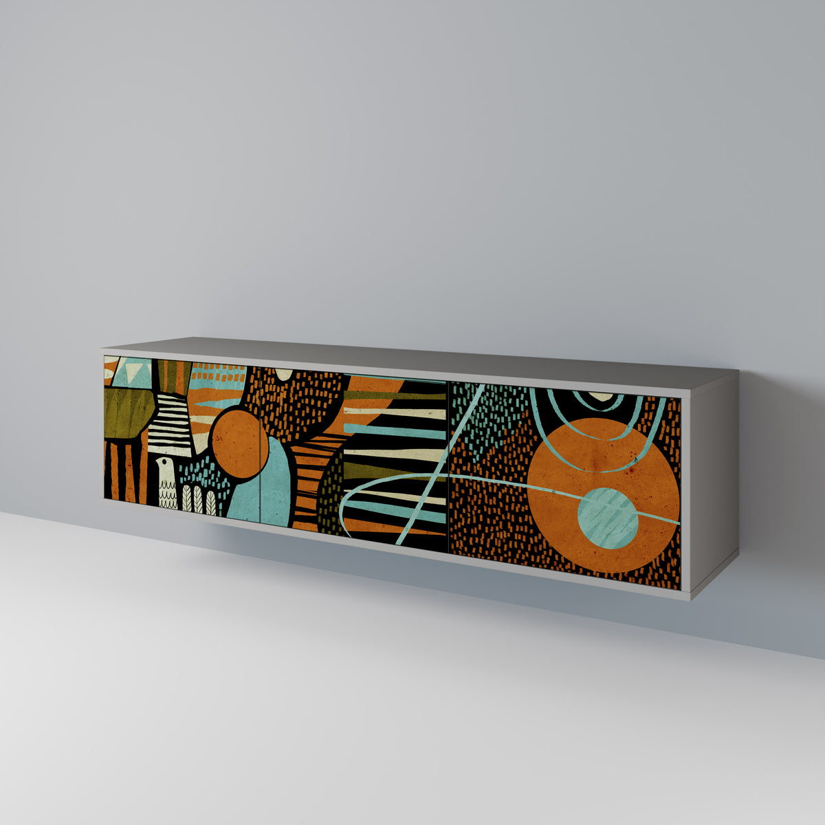 GEODE GLIMMER 3-Door TV Cabinet