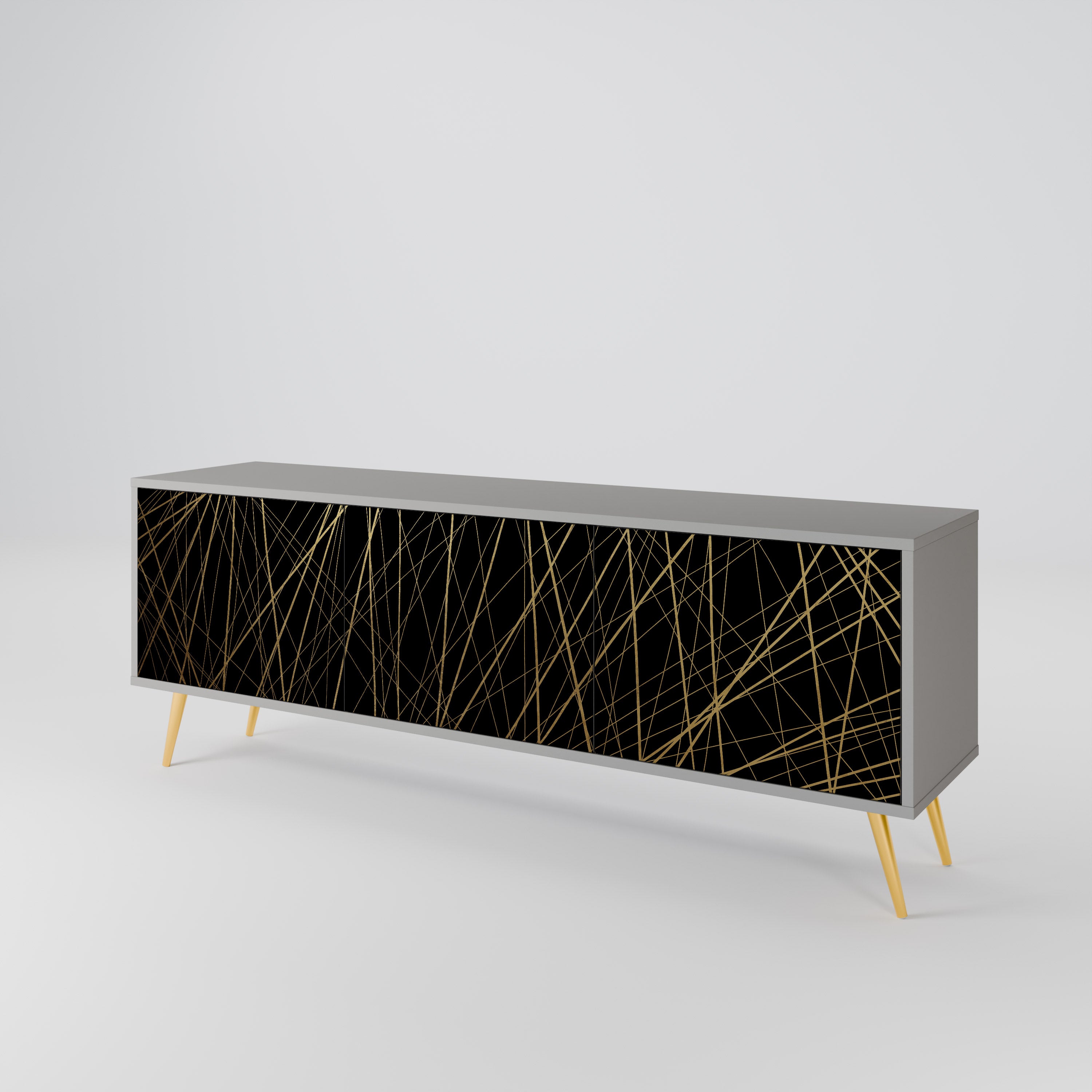 BRIGHT MESH 3-Door TV Cabinet
