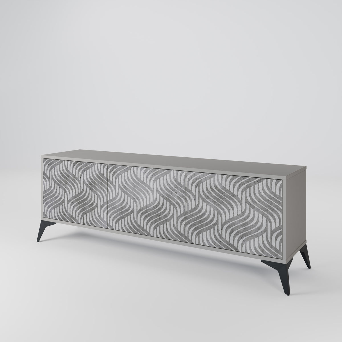 CONCRETE MOVEMENT 3-Door TV Cabinet