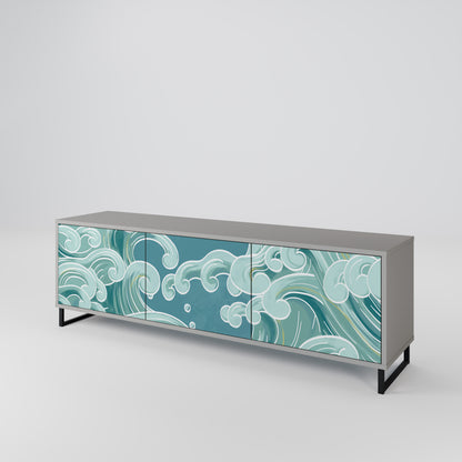 ASIAN SWAY Mueble de TV de 3 Puertas