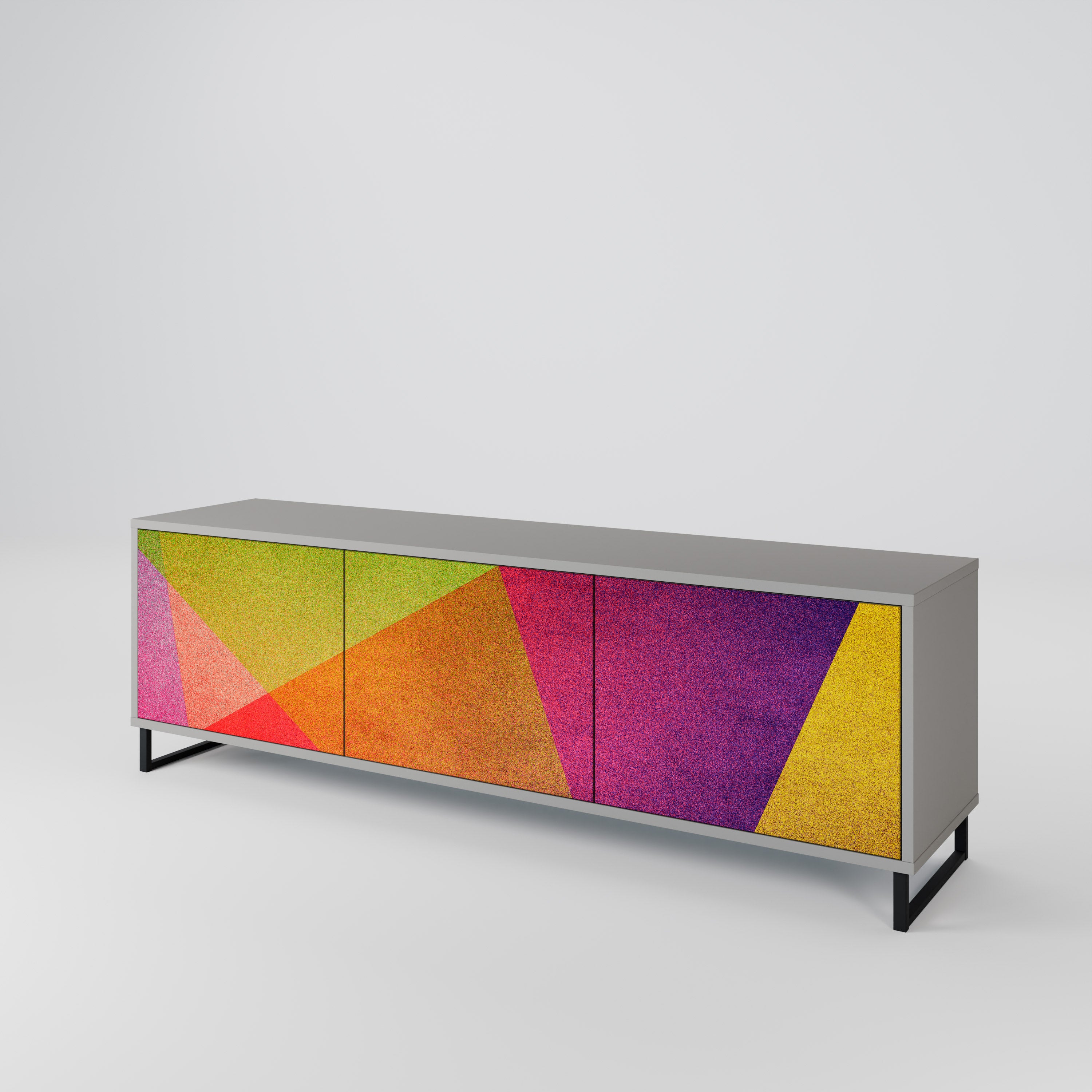 VIVID GEOMETRY TV-bänk med 3 dörrar
