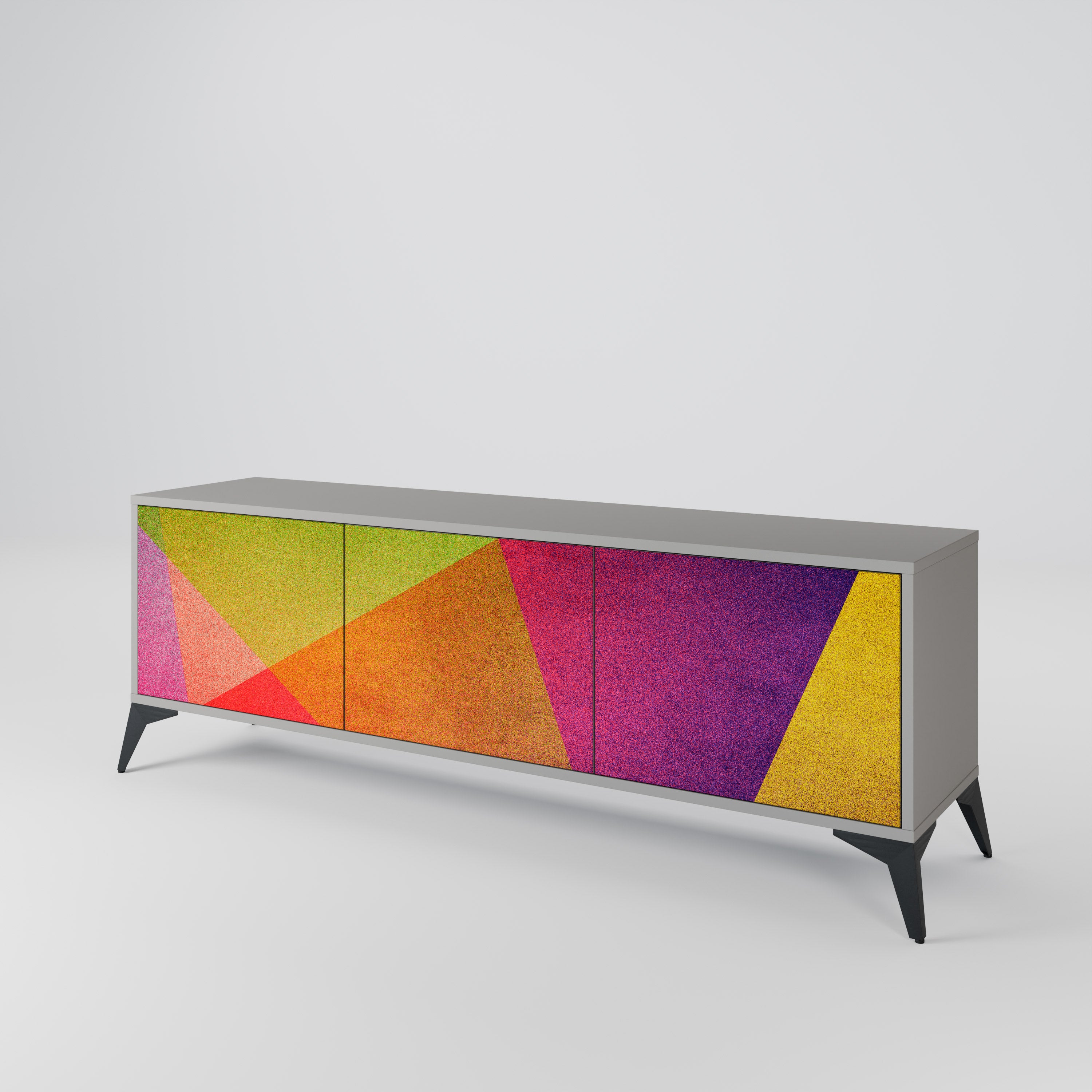 VIVID GEOMETRY TV-bänk med 3 dörrar