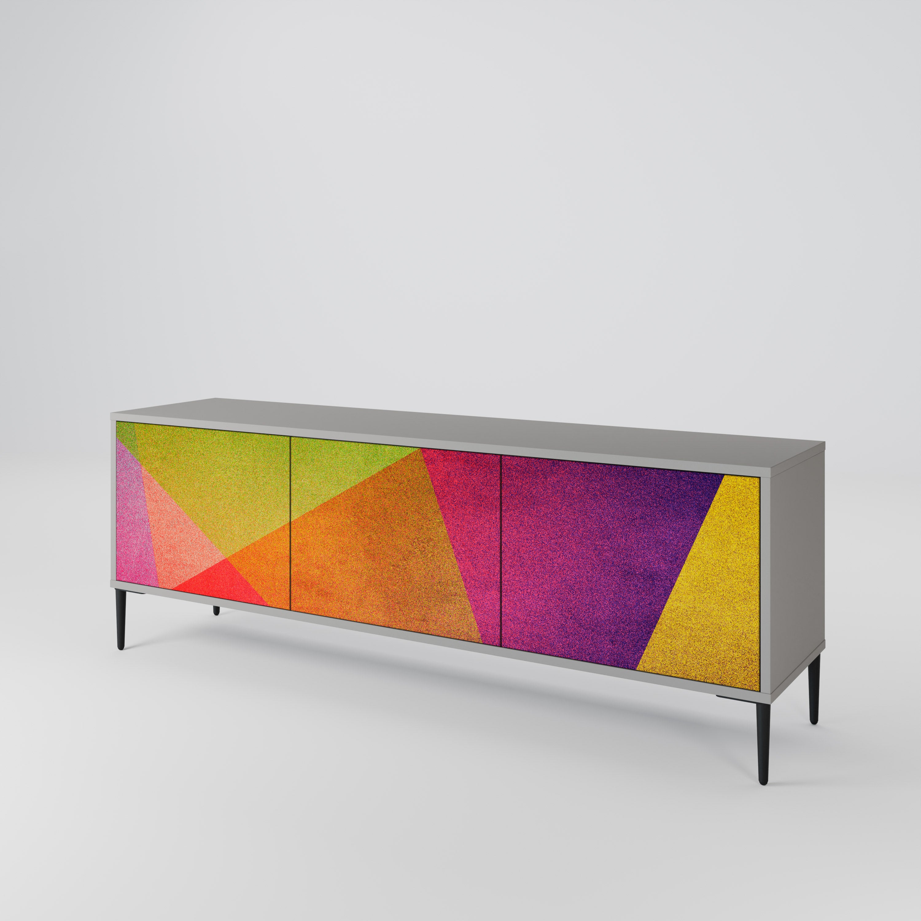 VIVID GEOMETRY TV-bänk med 3 dörrar
