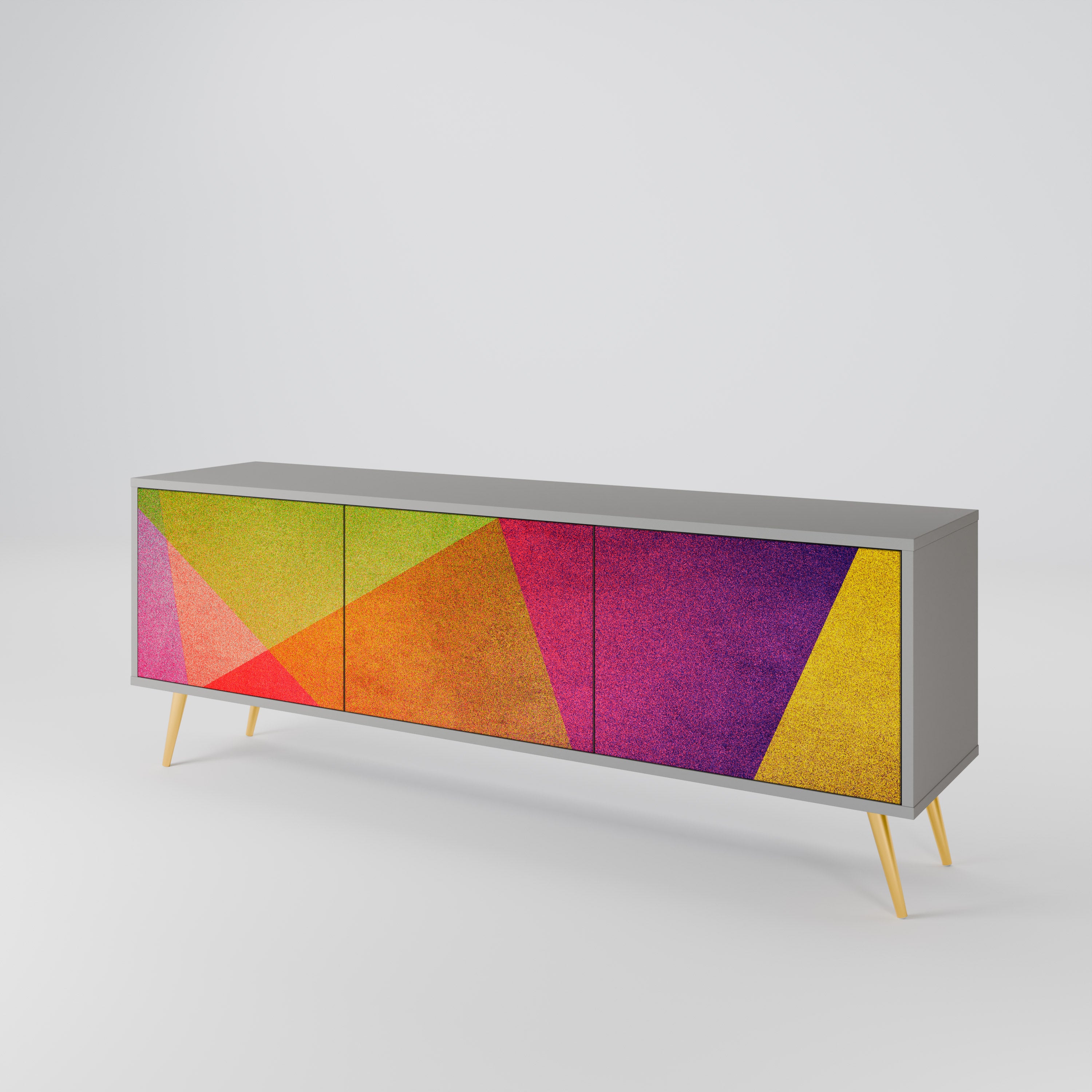 VIVID GEOMETRY TV-bänk med 3 dörrar