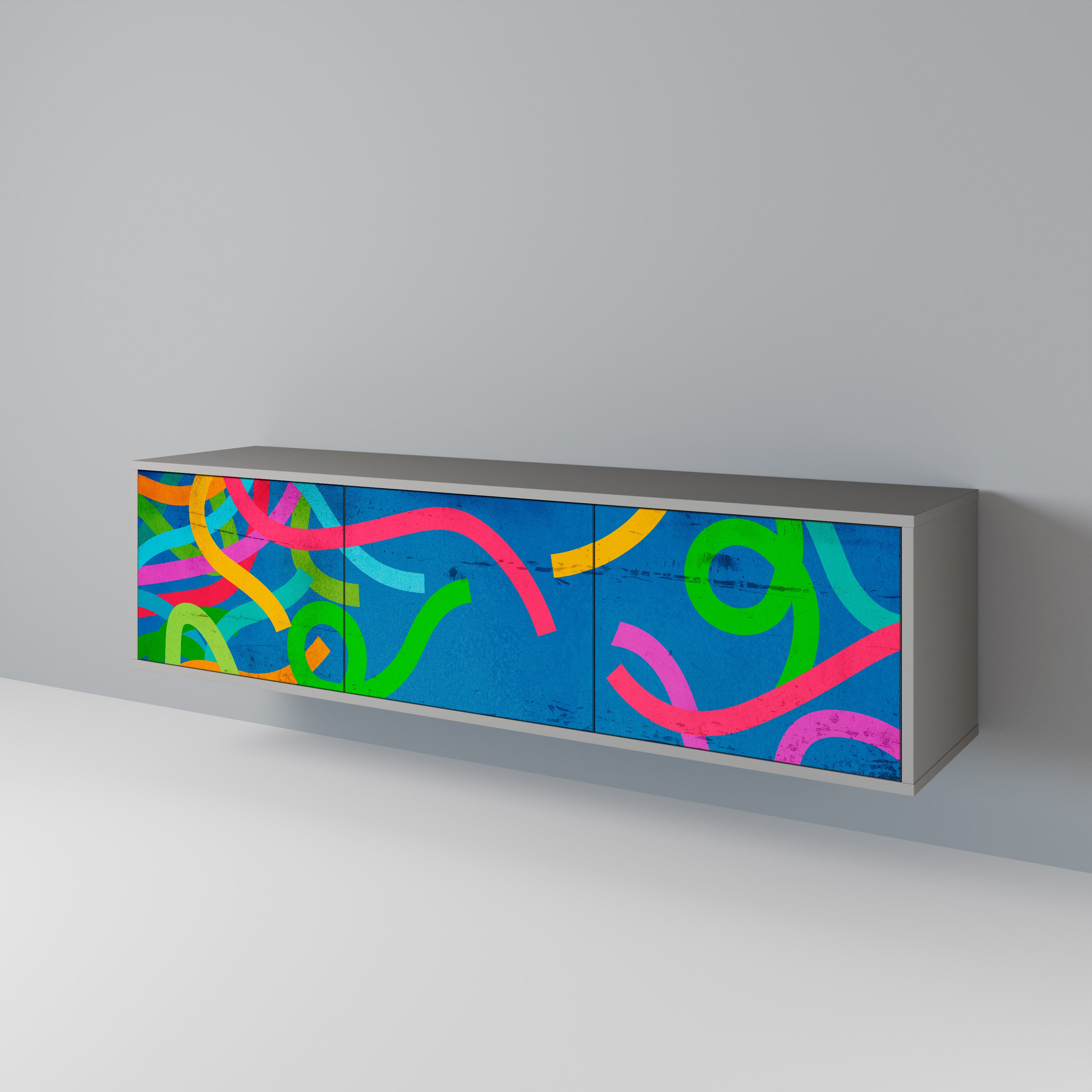STREAMER TANGLE TV-bänk med 3 dörrar