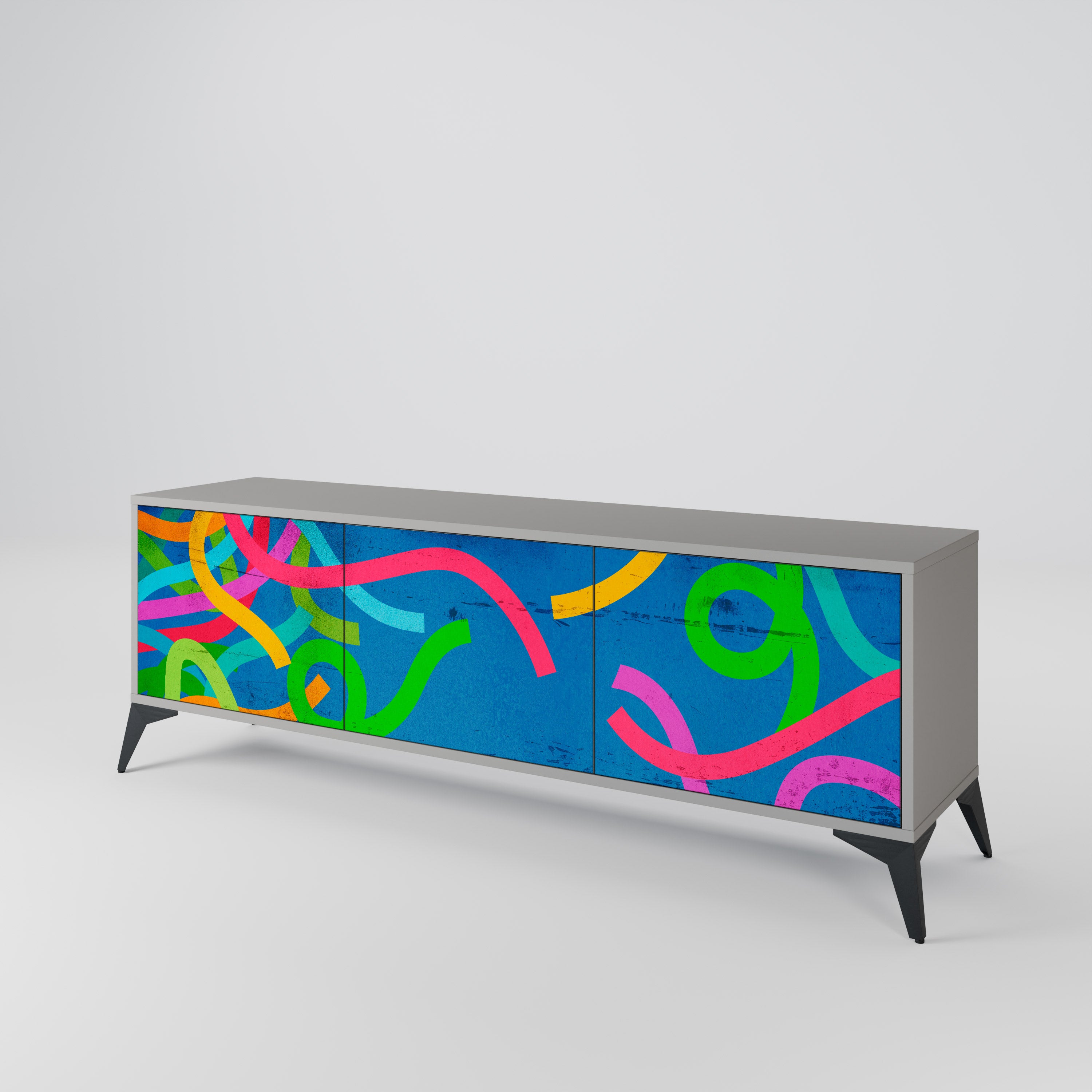 STREAMER TANGLE TV-bänk med 3 dörrar