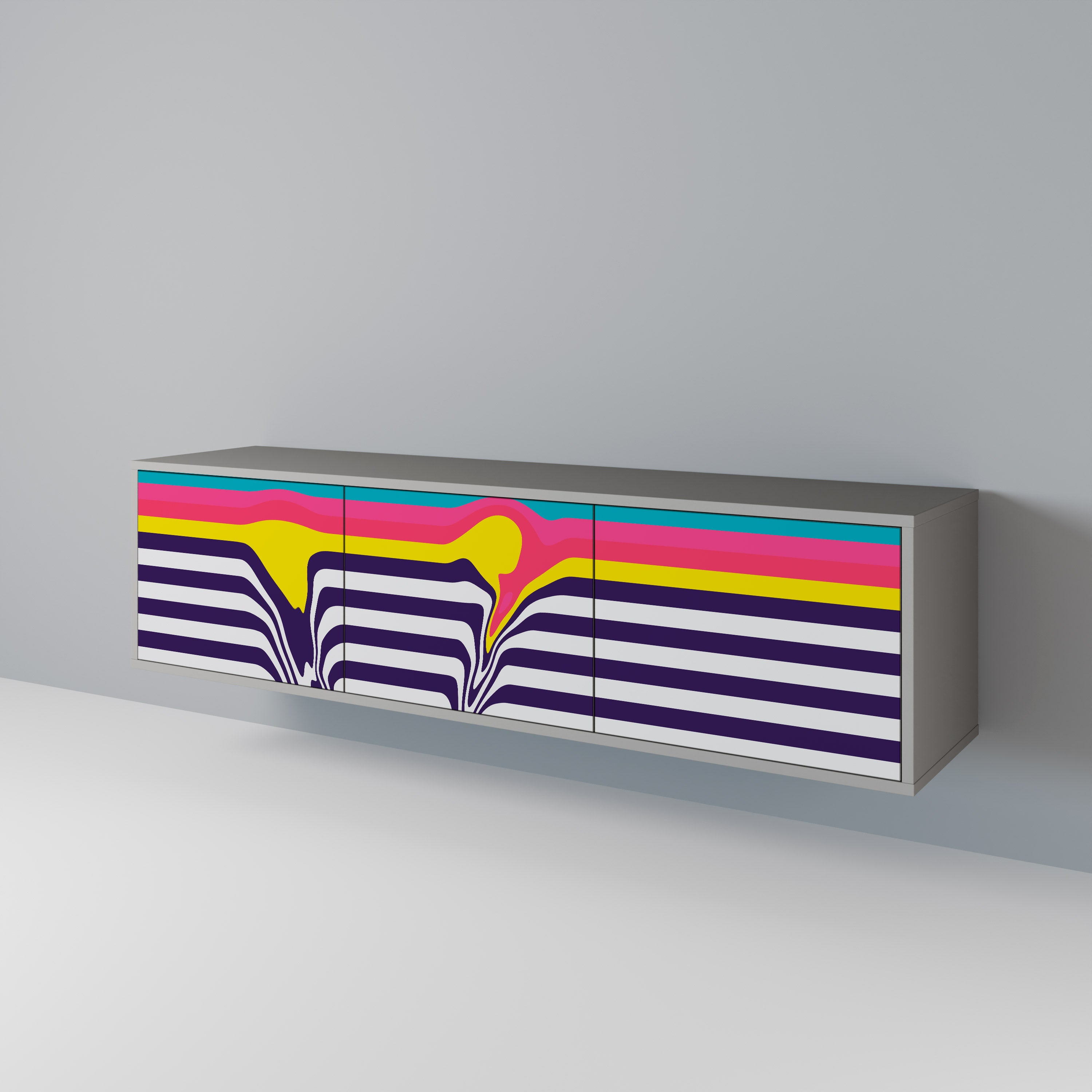 TONE COLLAPSE TV-bänk med 3 dörrar