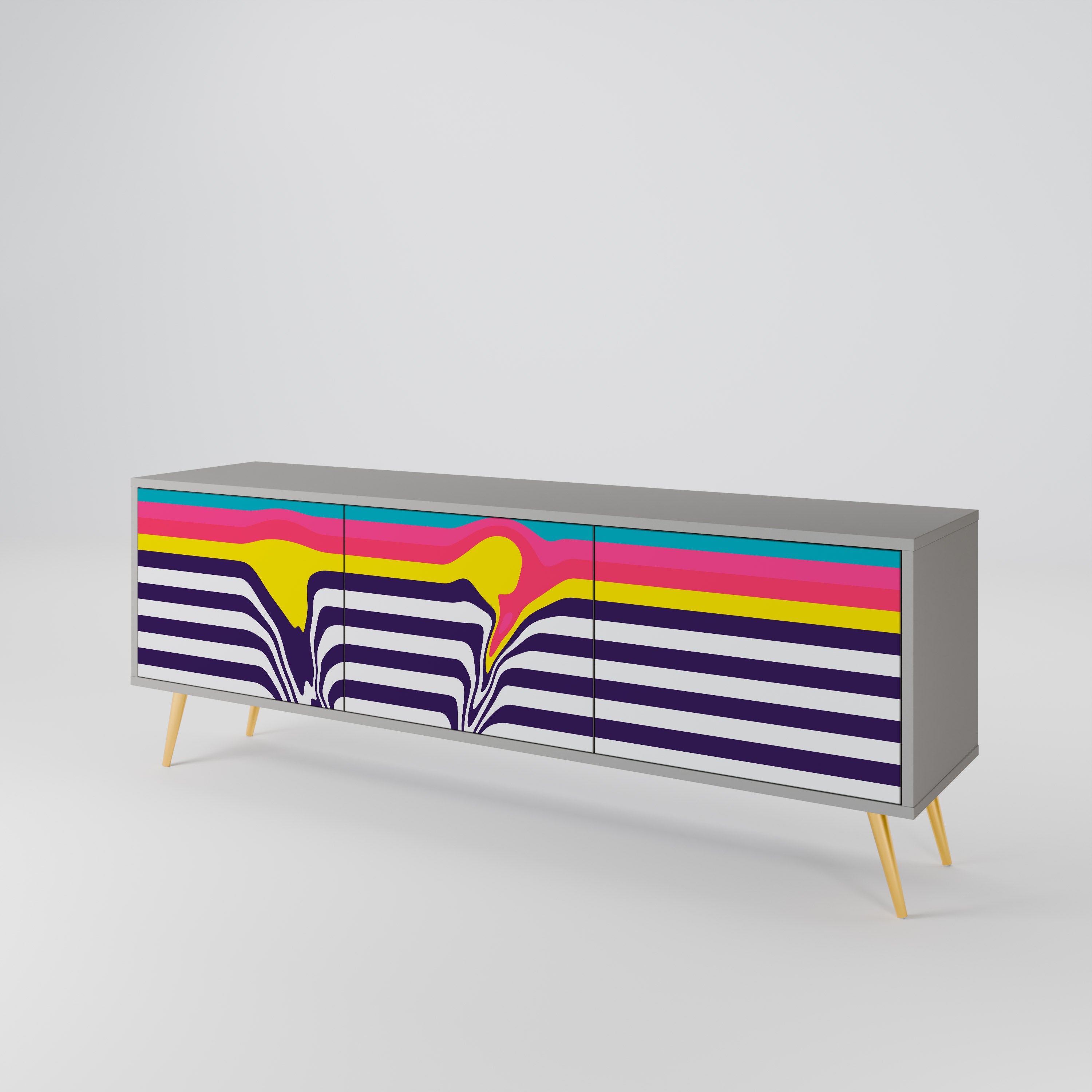 TONE COLLAPSE TV-bänk med 3 dörrar