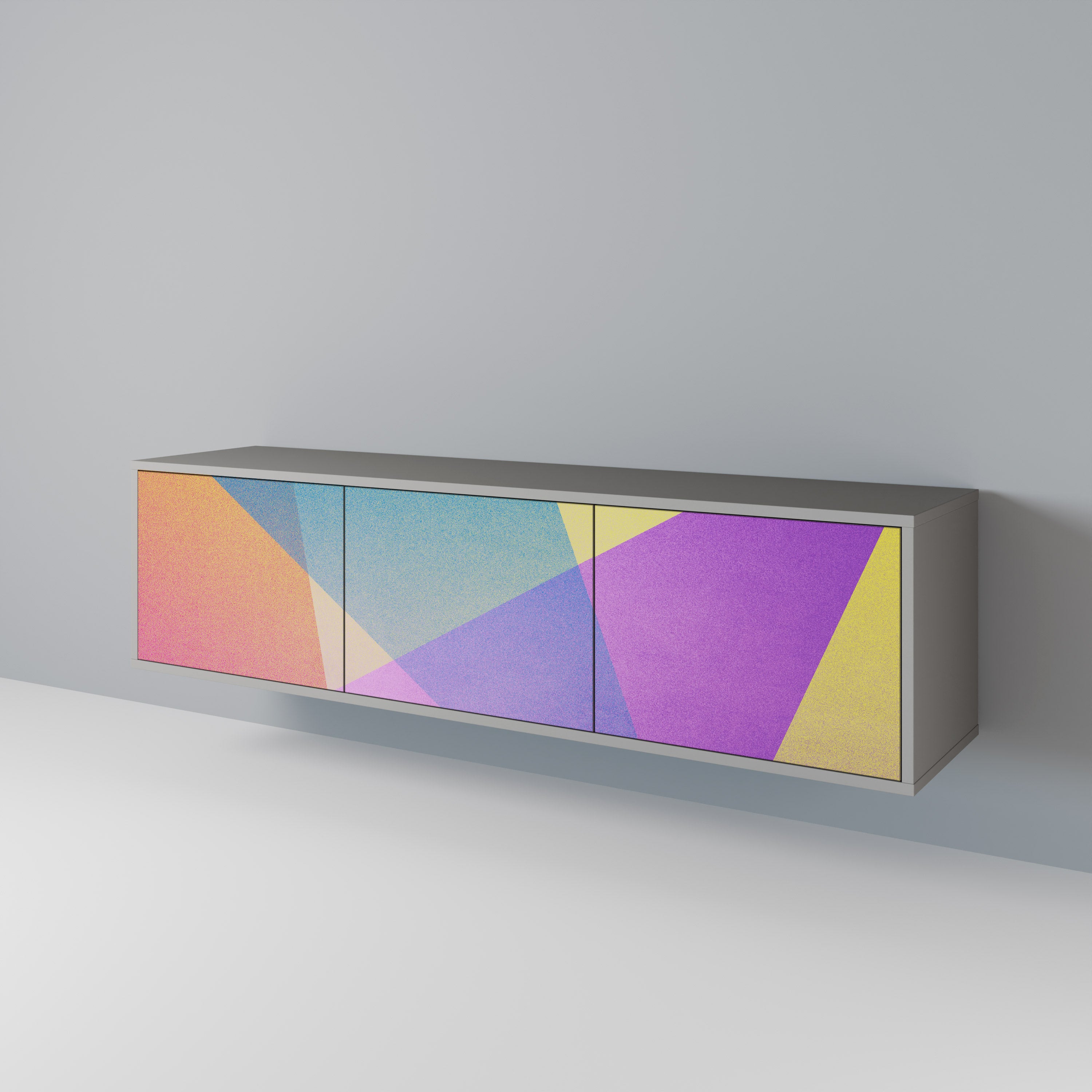 BRIGHT GEOMETRY TV-bänk med 3 dörrar