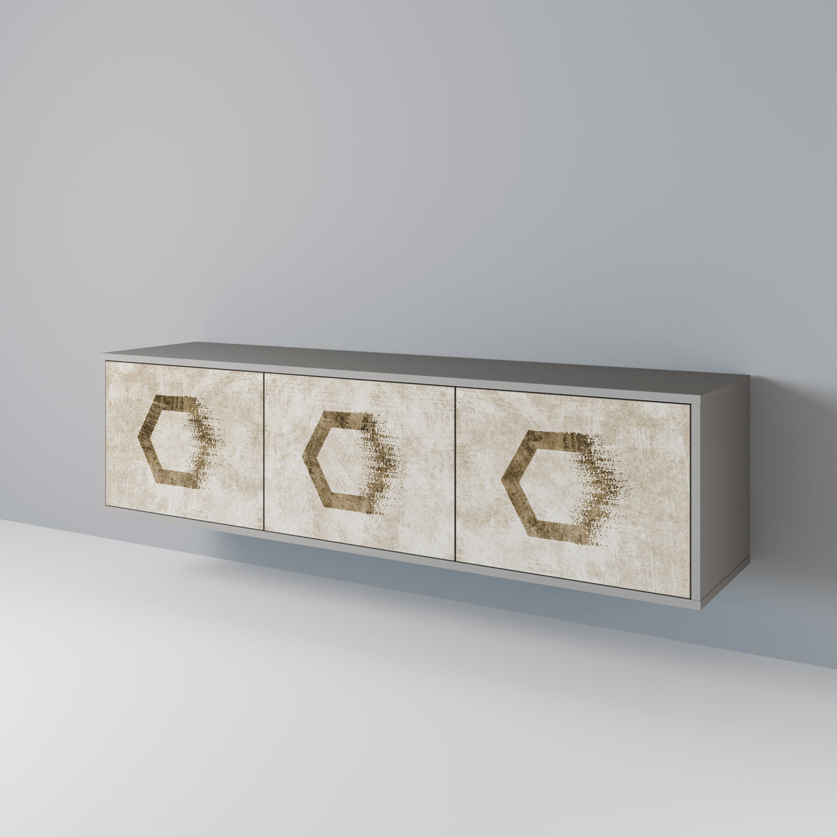 HEXAGONAL SHAPES 3-türiges TV-Lowboard