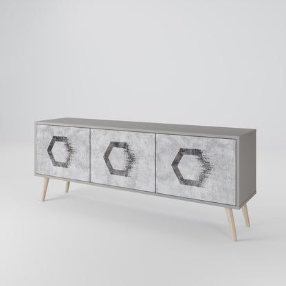 HEXAGONAL FIGURES 3-türiges TV-Lowboard