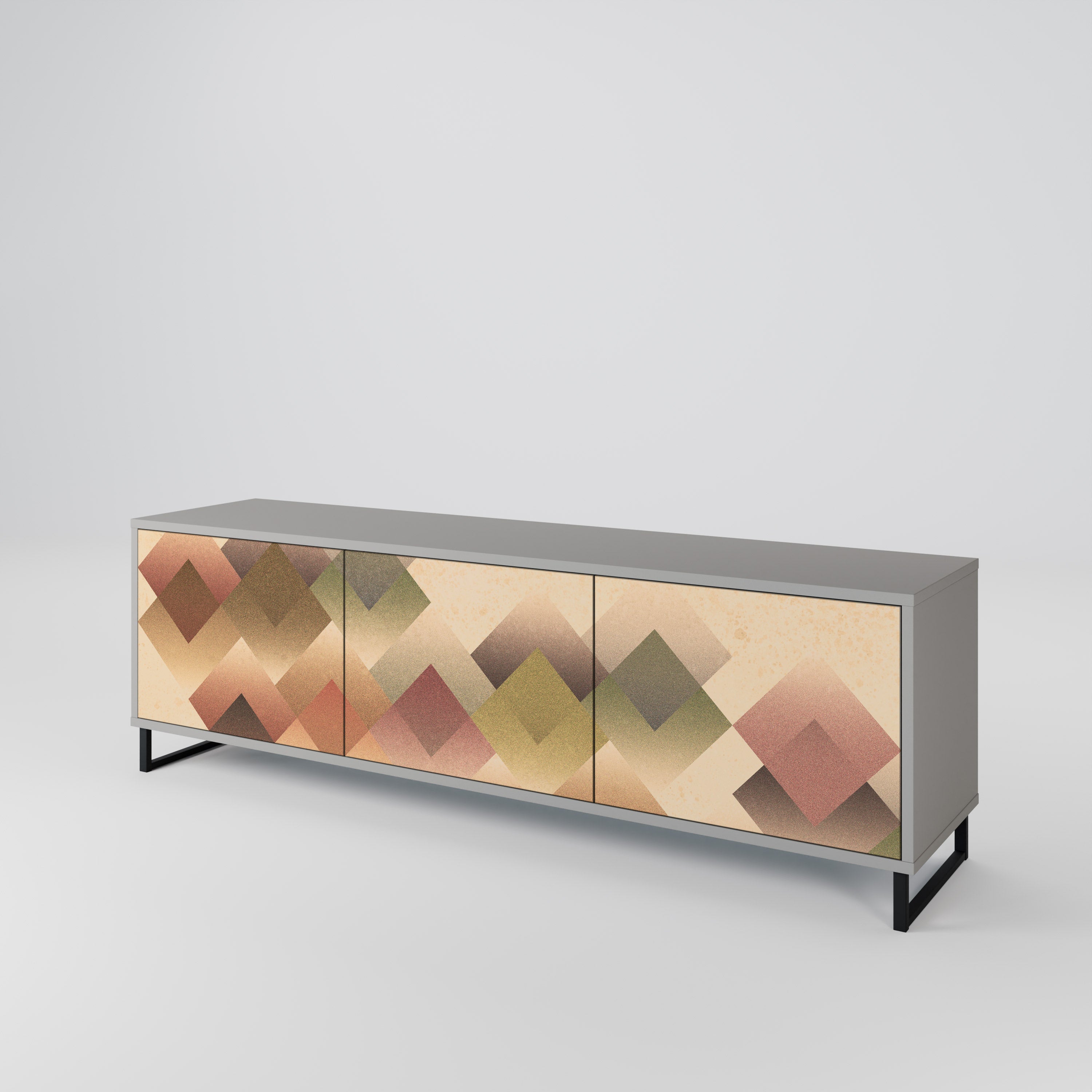 GEOMETRIC FUSION Móvel de TV de 3 Portas