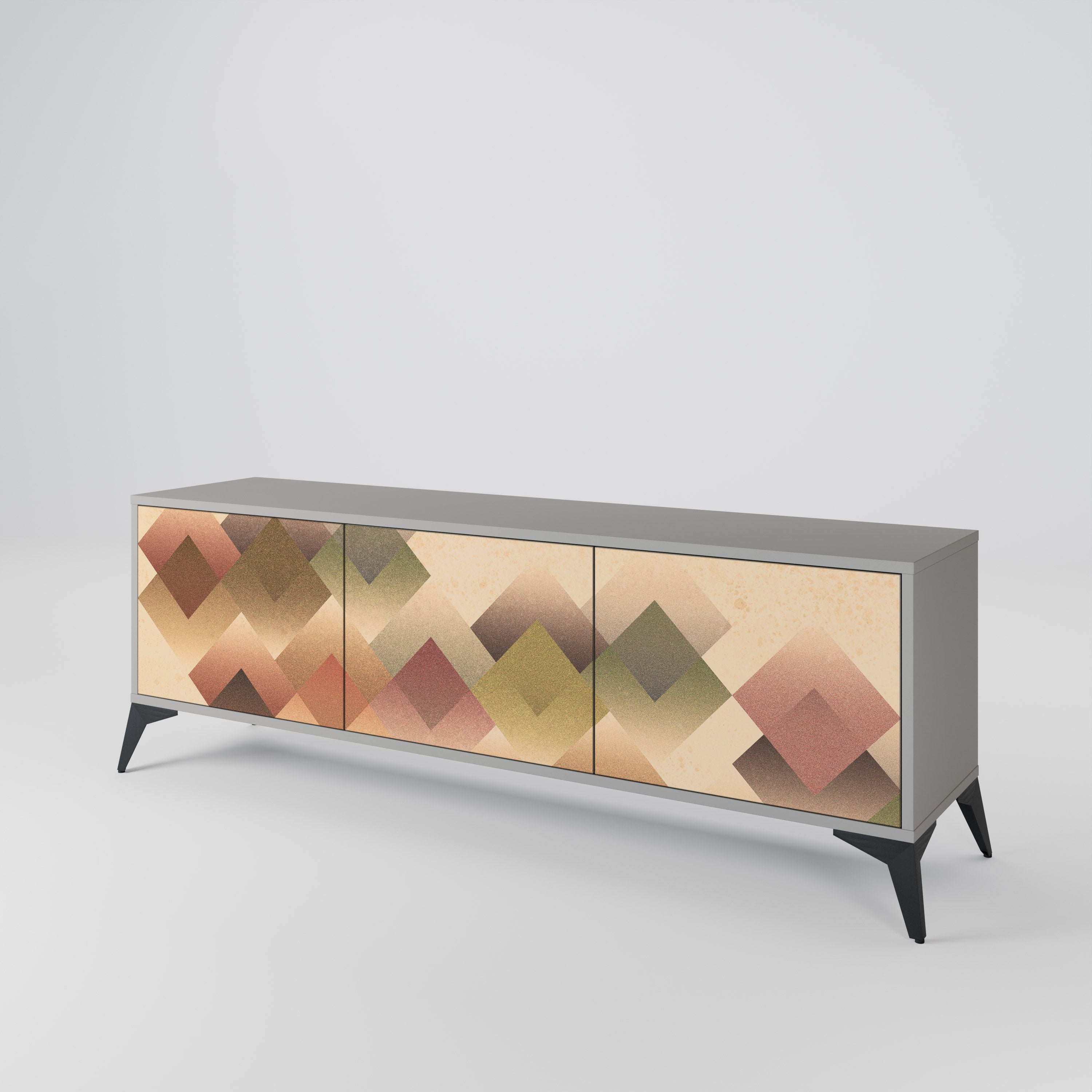 GEOMETRIC FUSION Móvel de TV de 3 Portas