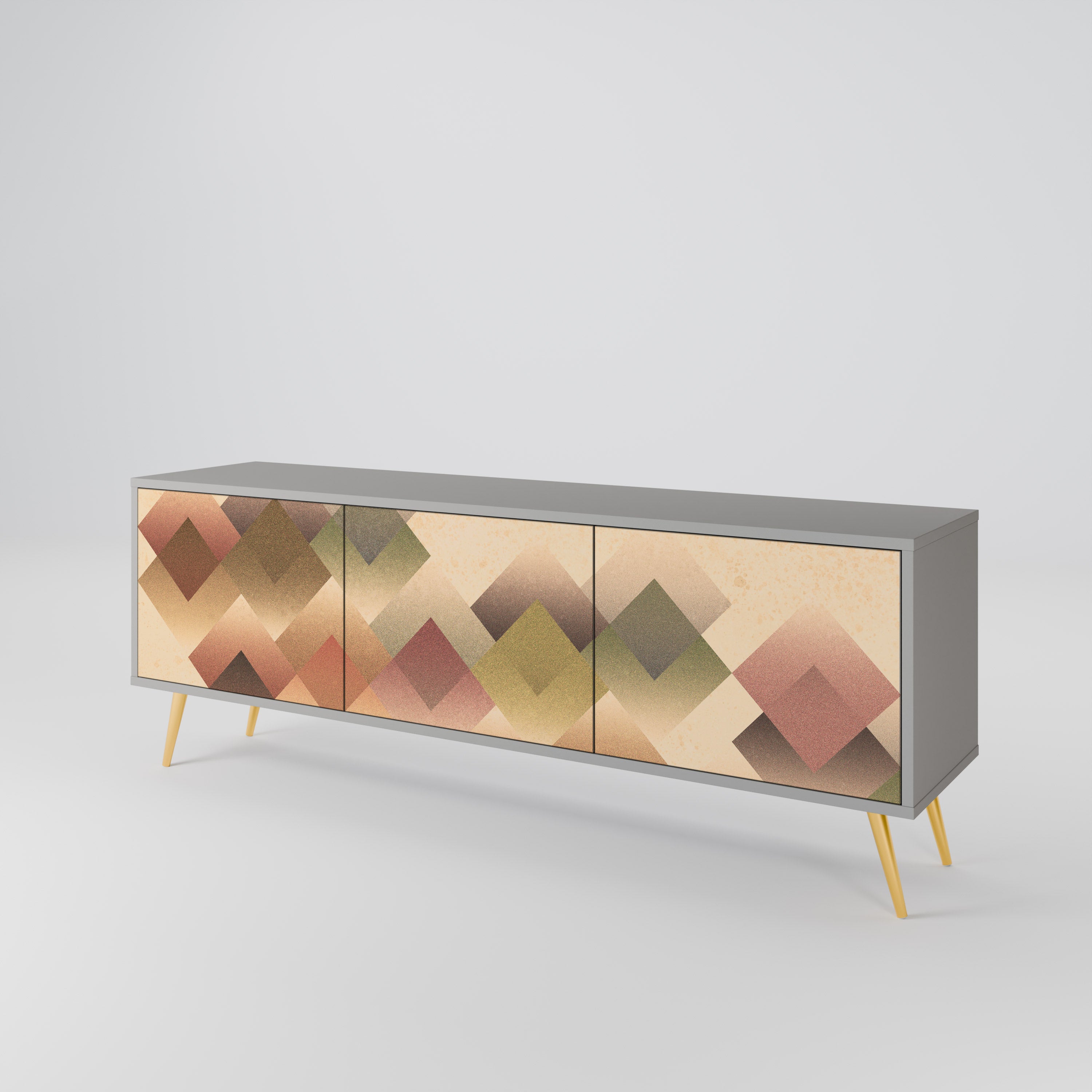 GEOMETRIC FUSION Móvel de TV de 3 Portas
