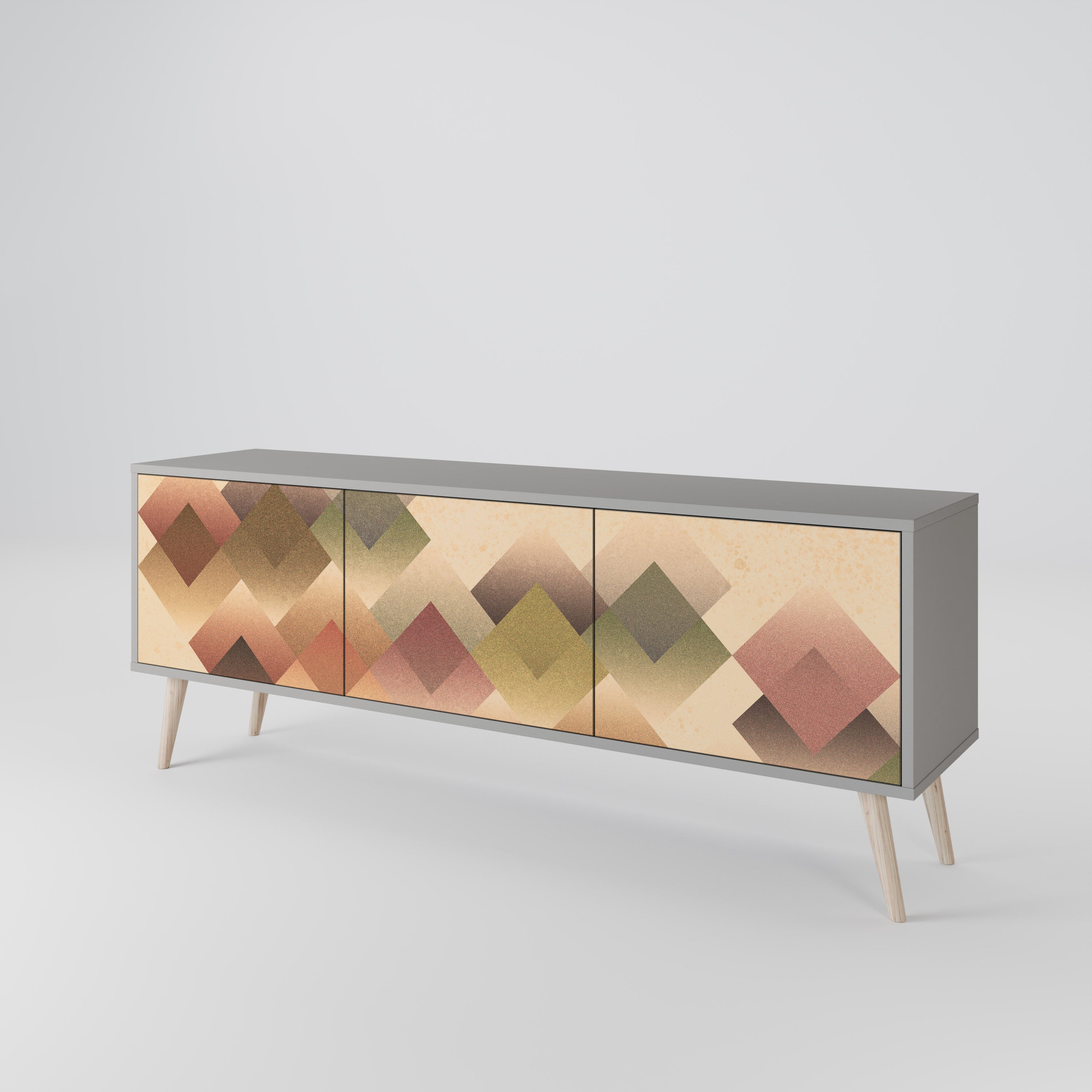 GEOMETRIC FUSION Móvel de TV de 3 Portas