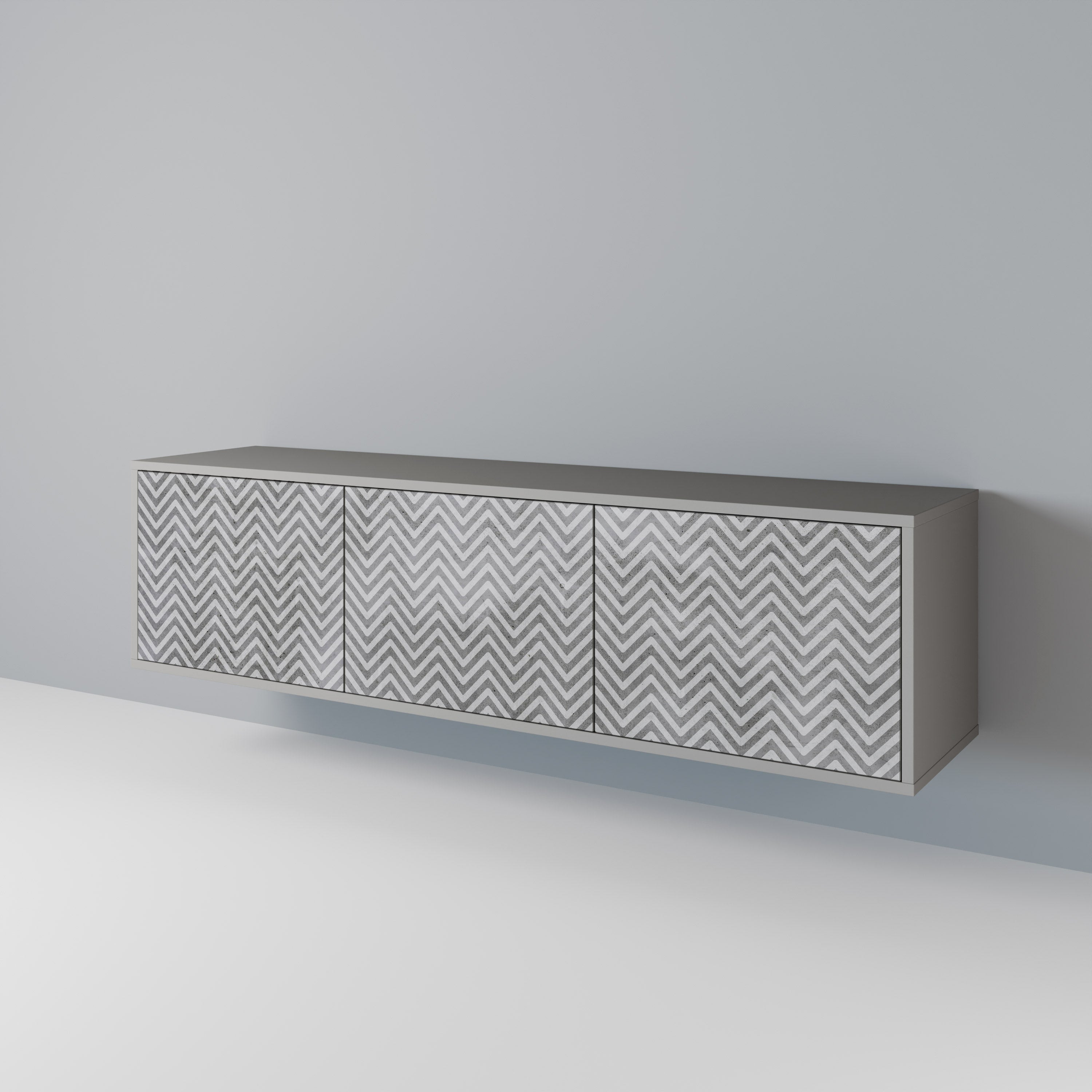 CONCRETE ZIG ZAG Móvel de TV de 3 Portas