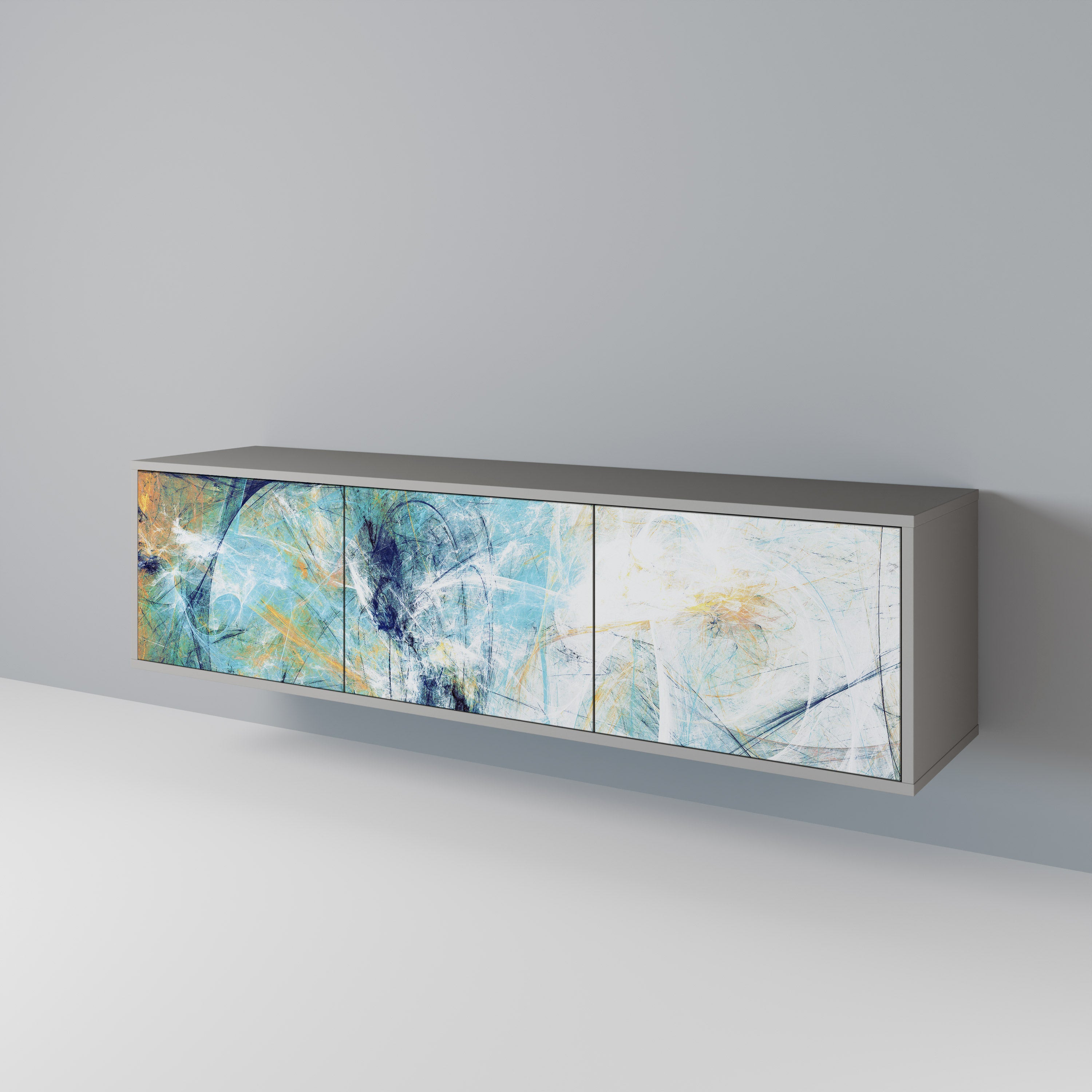 ABSTRACT THOUGHTS Mueble de TV de 3 Puertas