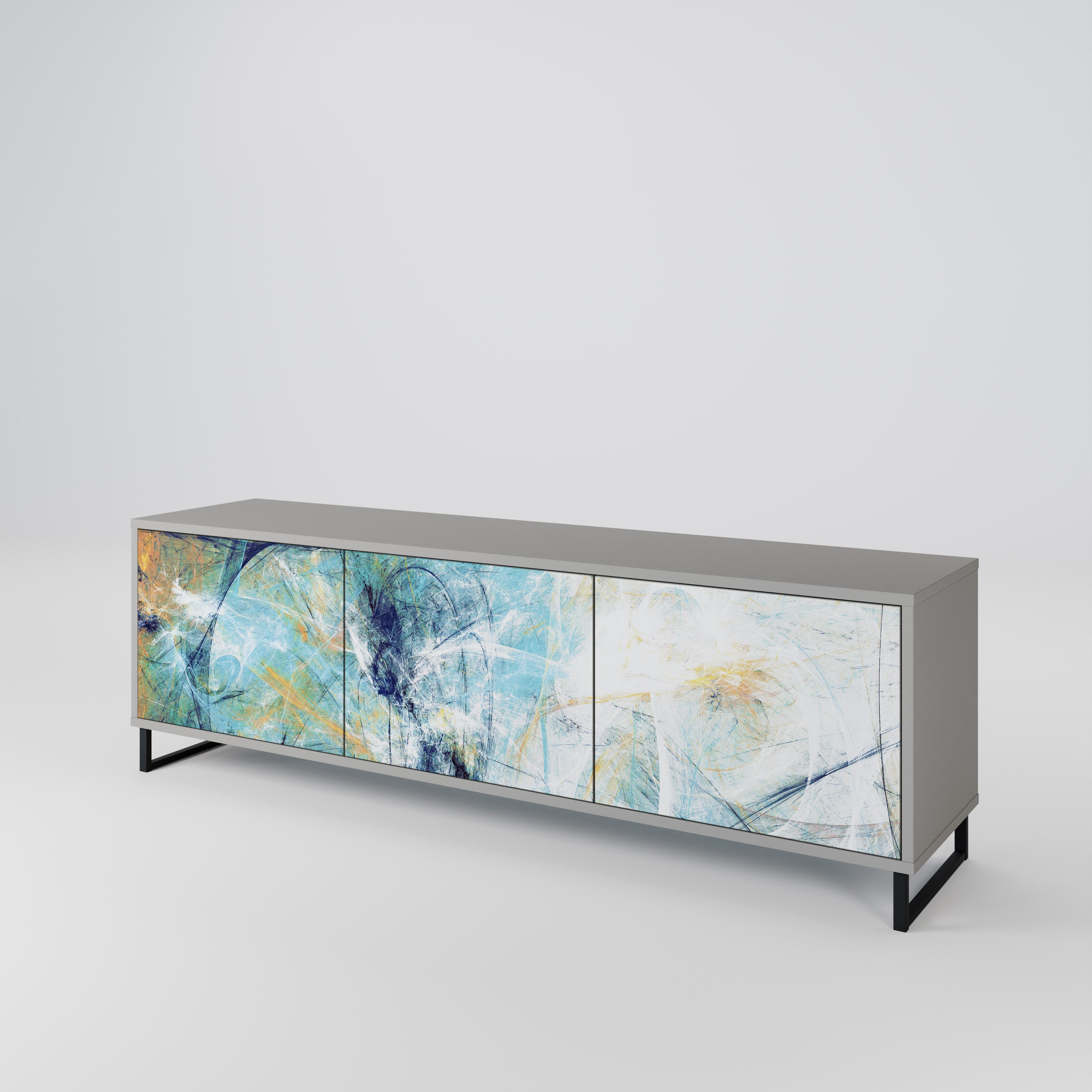 ABSTRACT THOUGHTS Mueble de TV de 3 Puertas