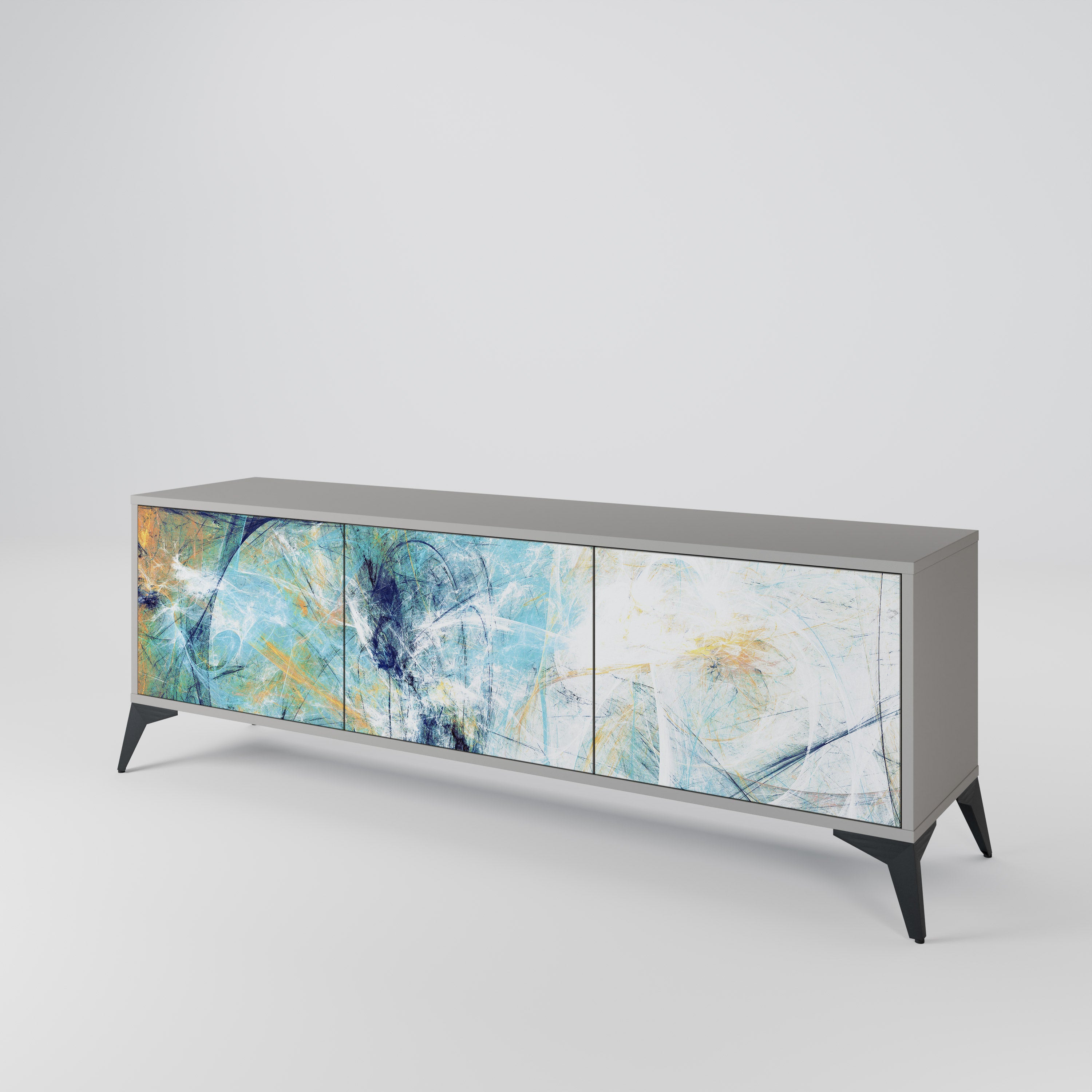 ABSTRACT THOUGHTS Mueble de TV de 3 Puertas