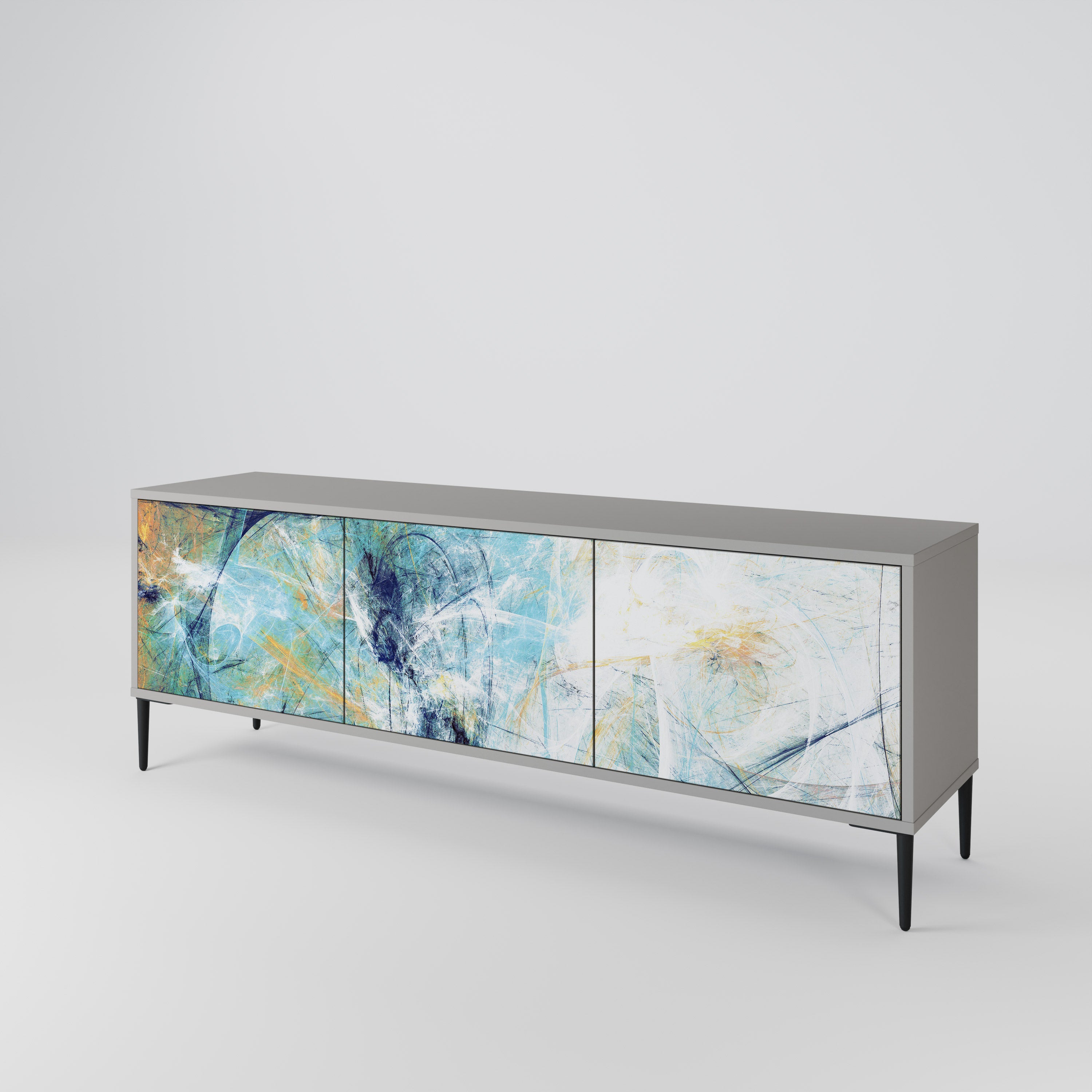 ABSTRACT THOUGHTS Mueble de TV de 3 Puertas