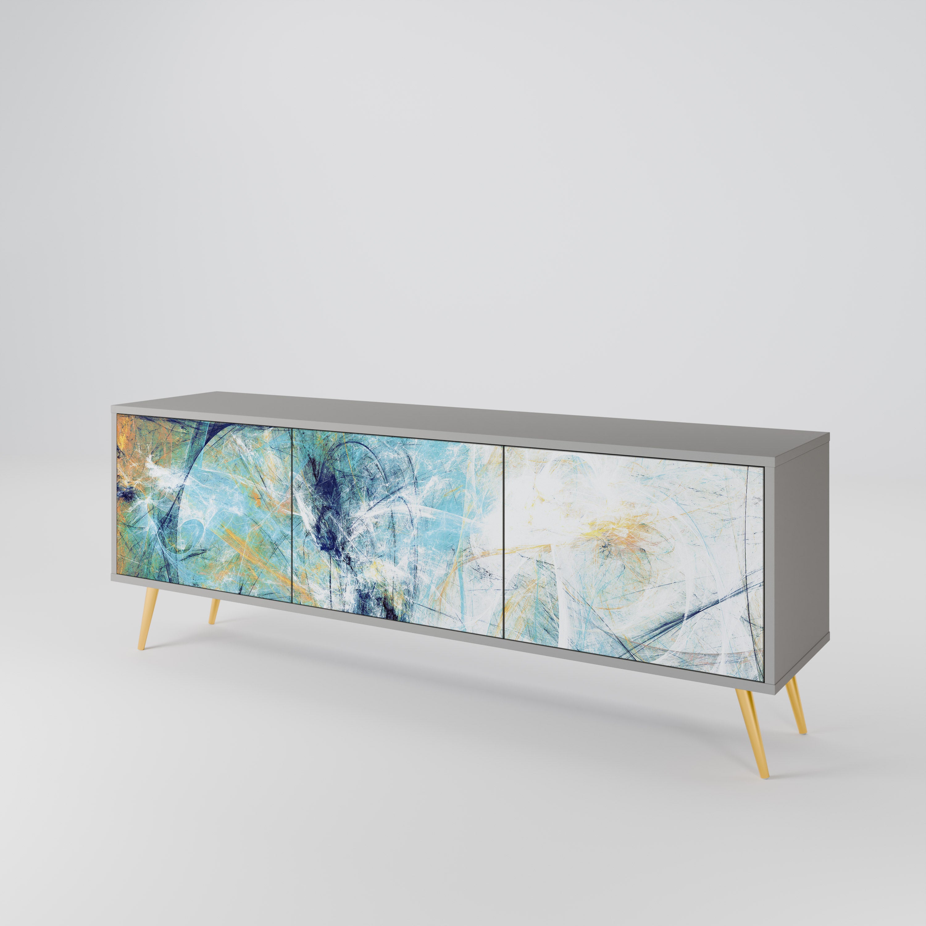 ABSTRACT THOUGHTS Mueble de TV de 3 Puertas