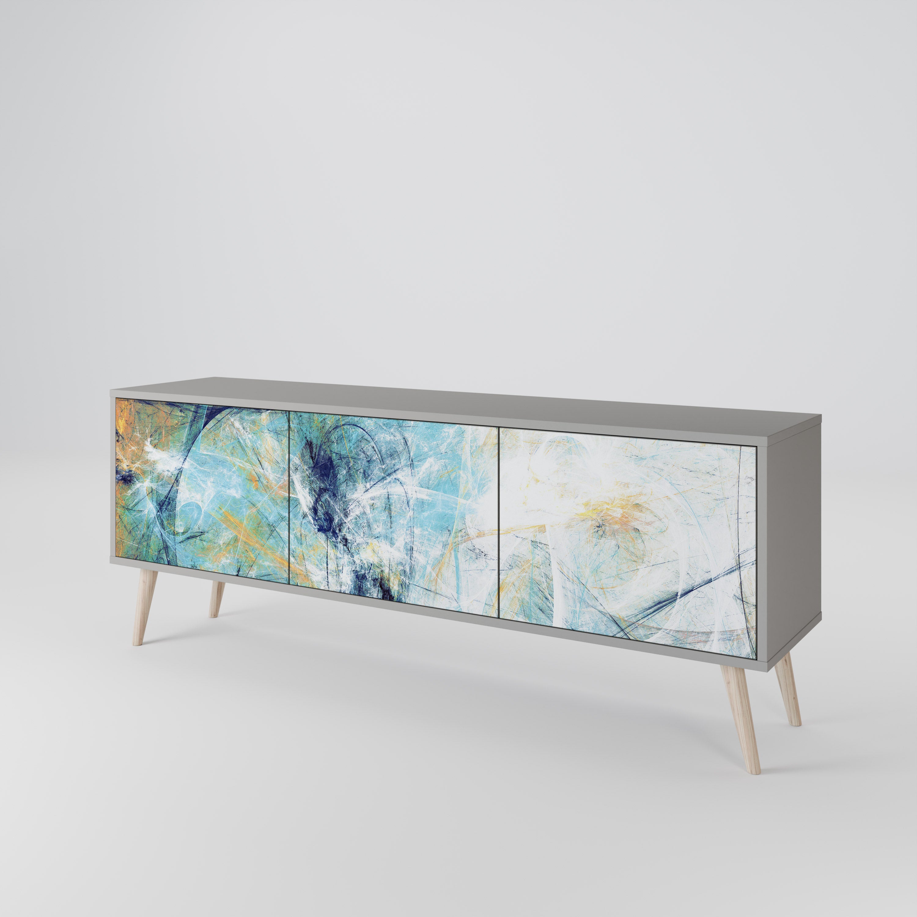 ABSTRACT THOUGHTS Mueble de TV de 3 Puertas