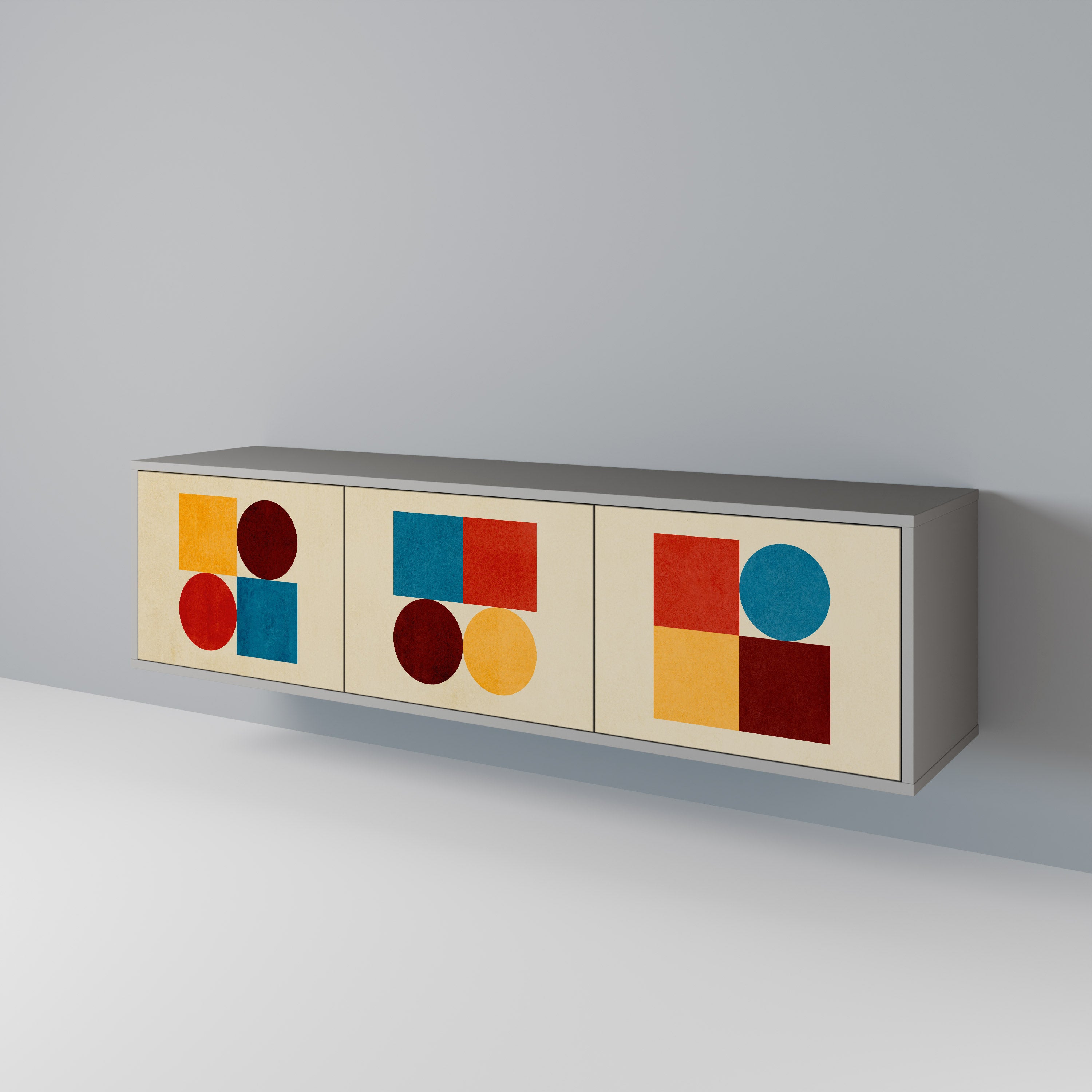 GEOMETRIC PUZZLE Mueble de TV de 3 Puertas