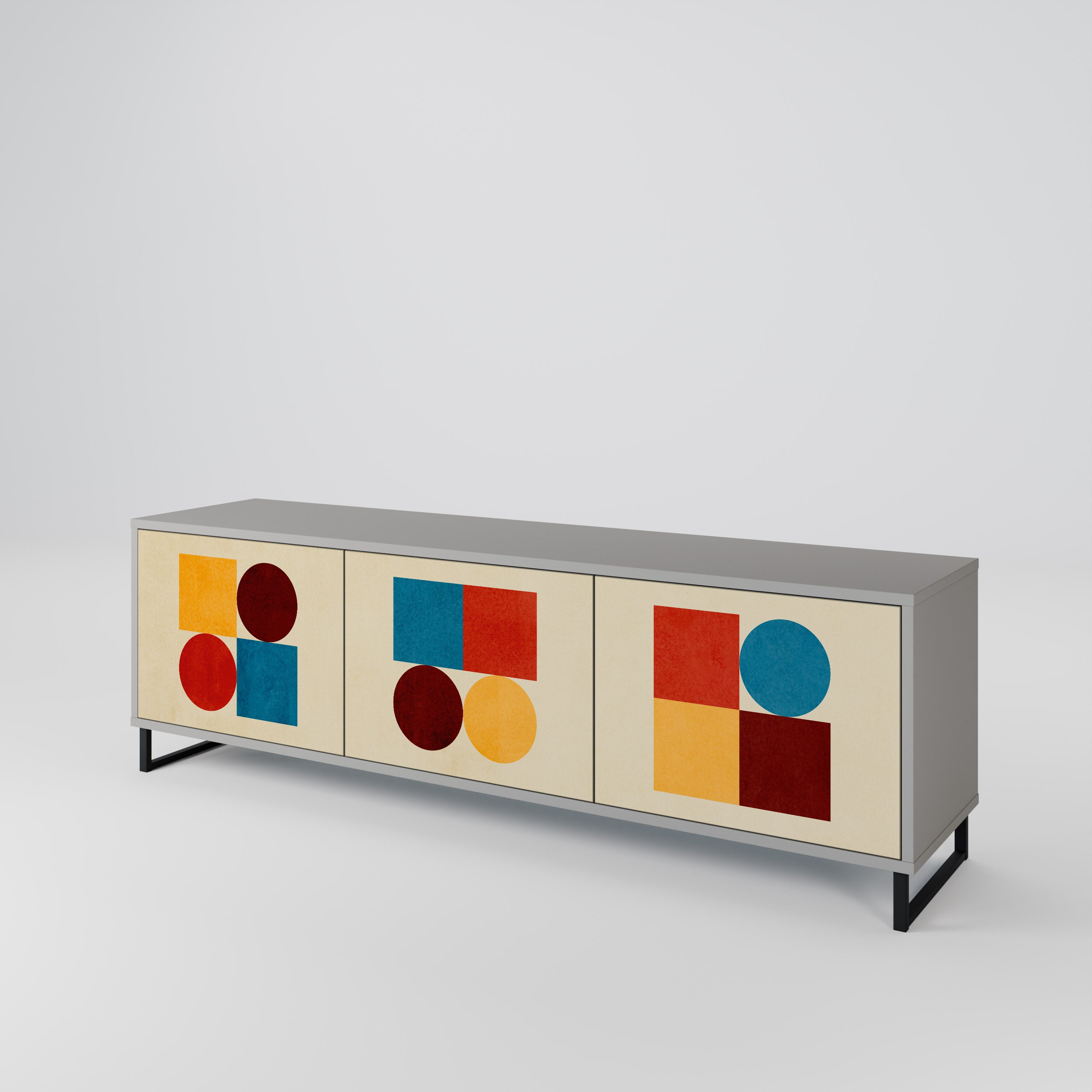 GEOMETRIC PUZZLE Mueble de TV de 3 Puertas
