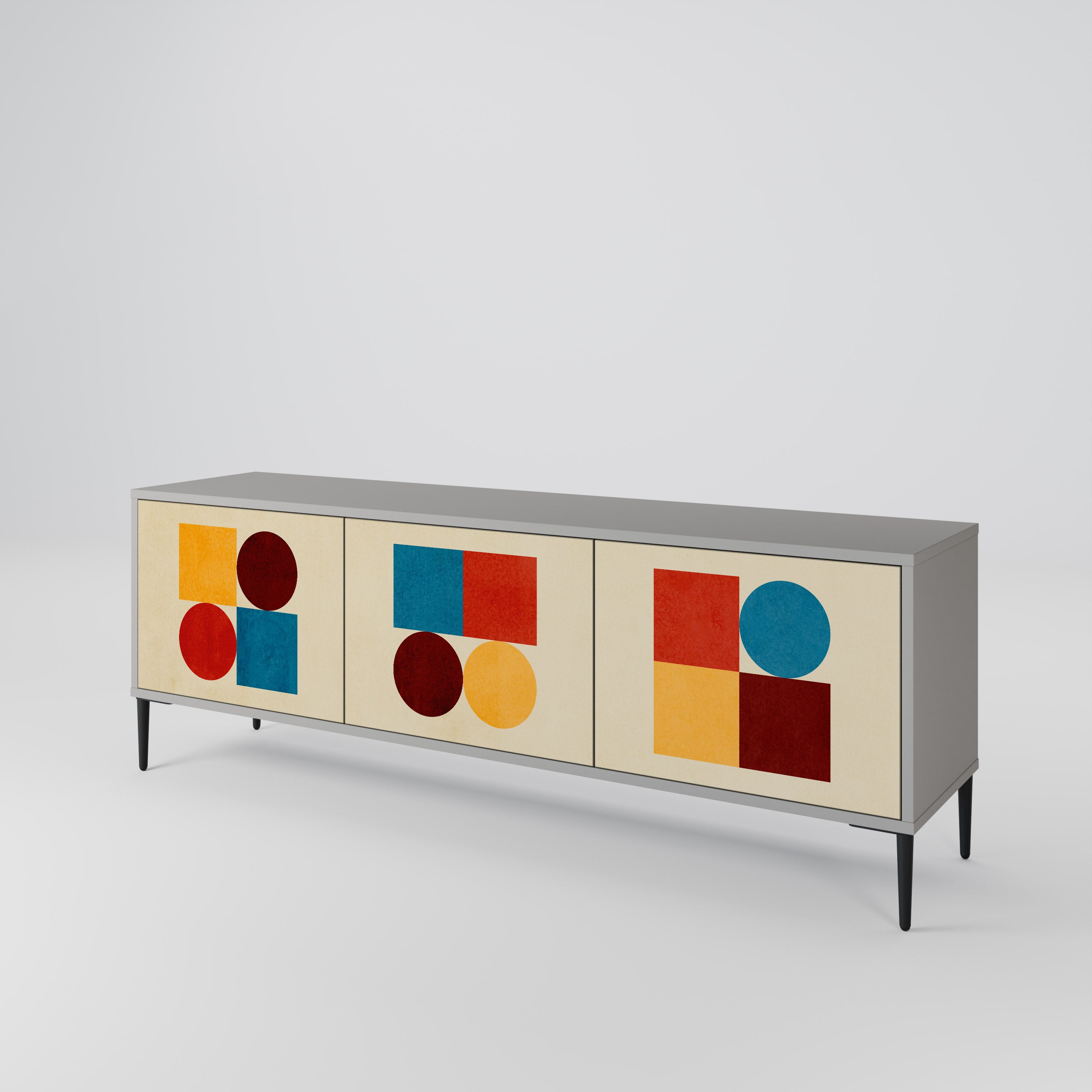 GEOMETRIC PUZZLE Mueble de TV de 3 Puertas