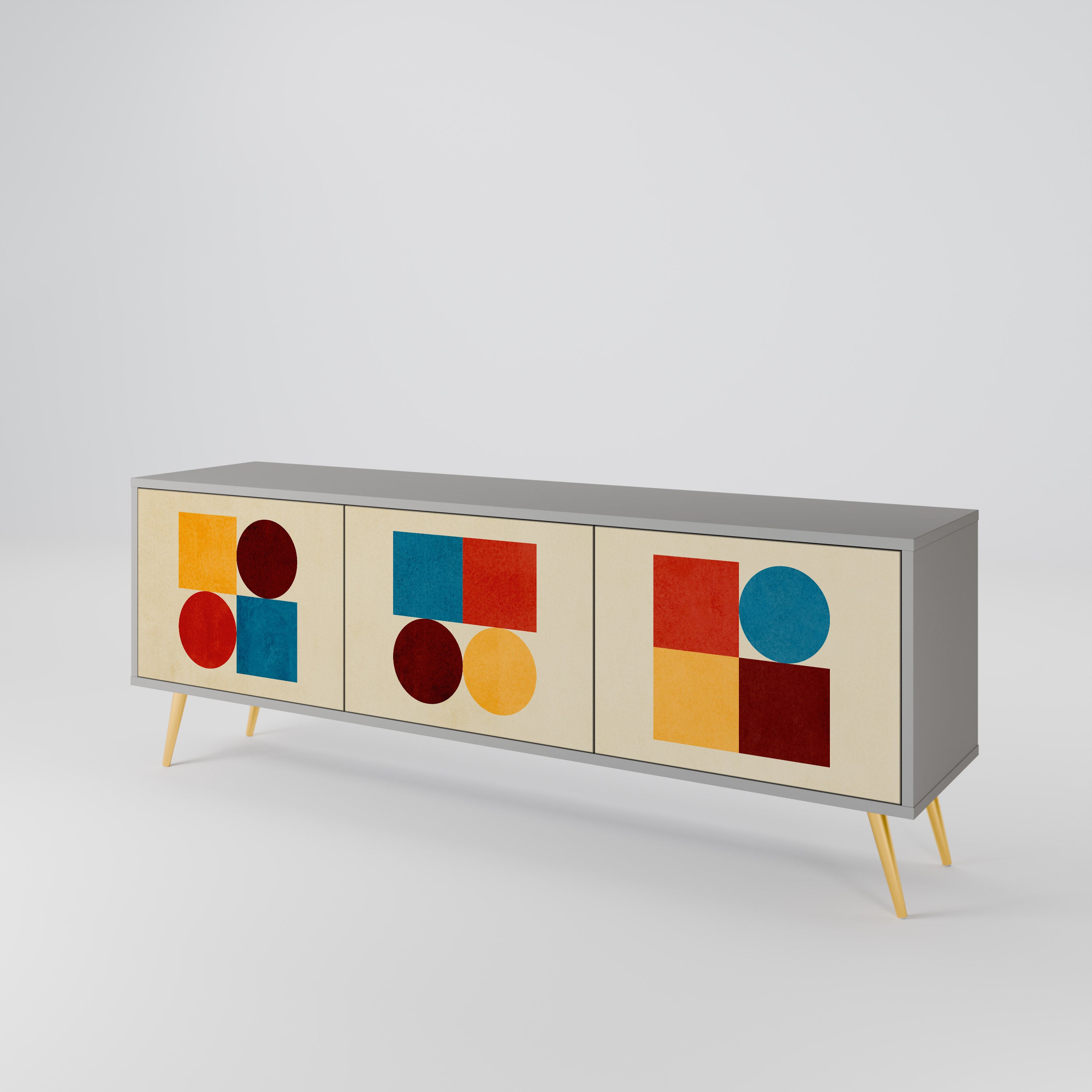 GEOMETRIC PUZZLE Mueble de TV de 3 Puertas