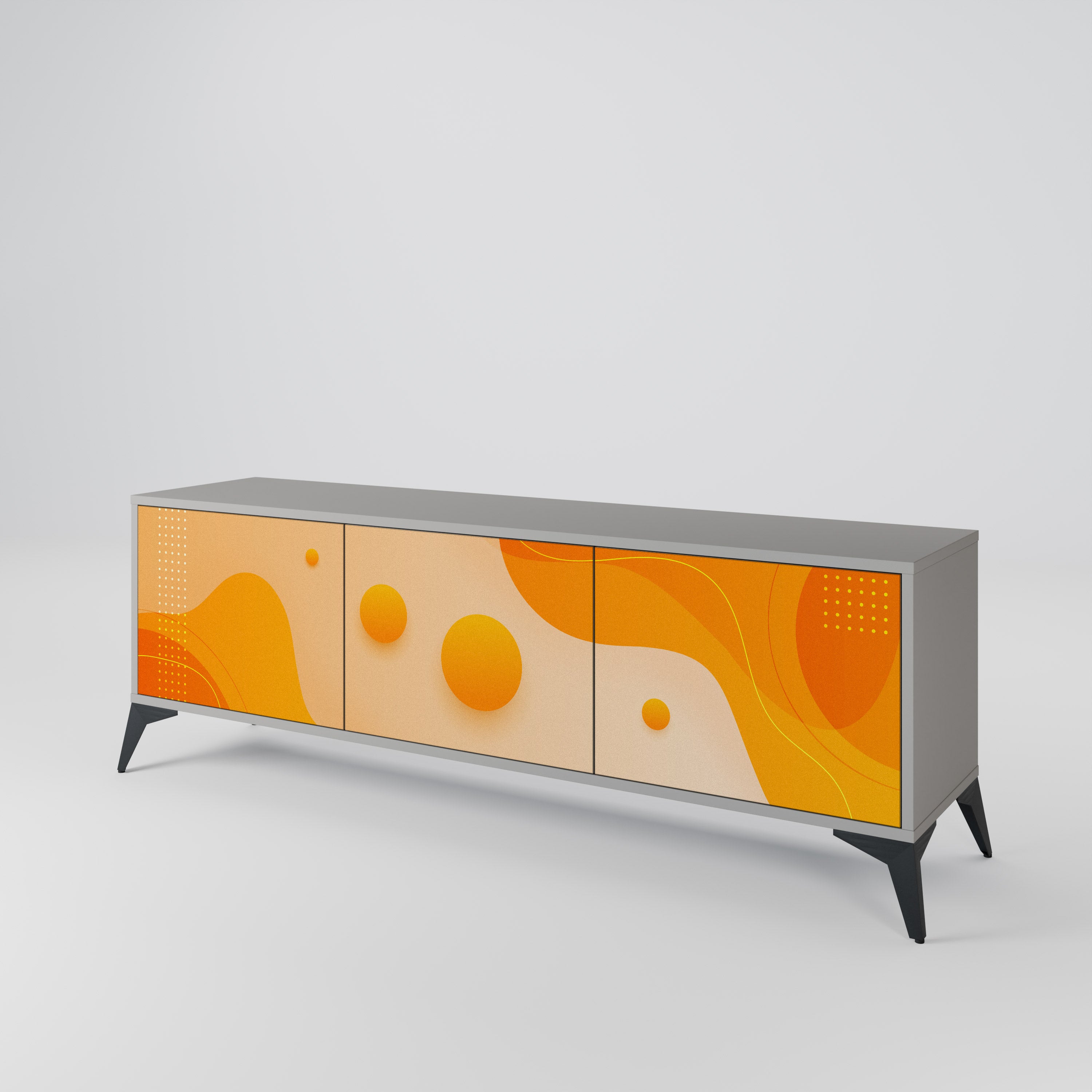 ORANGE ARRANGEMENT Mueble de TV de 3 Puertas