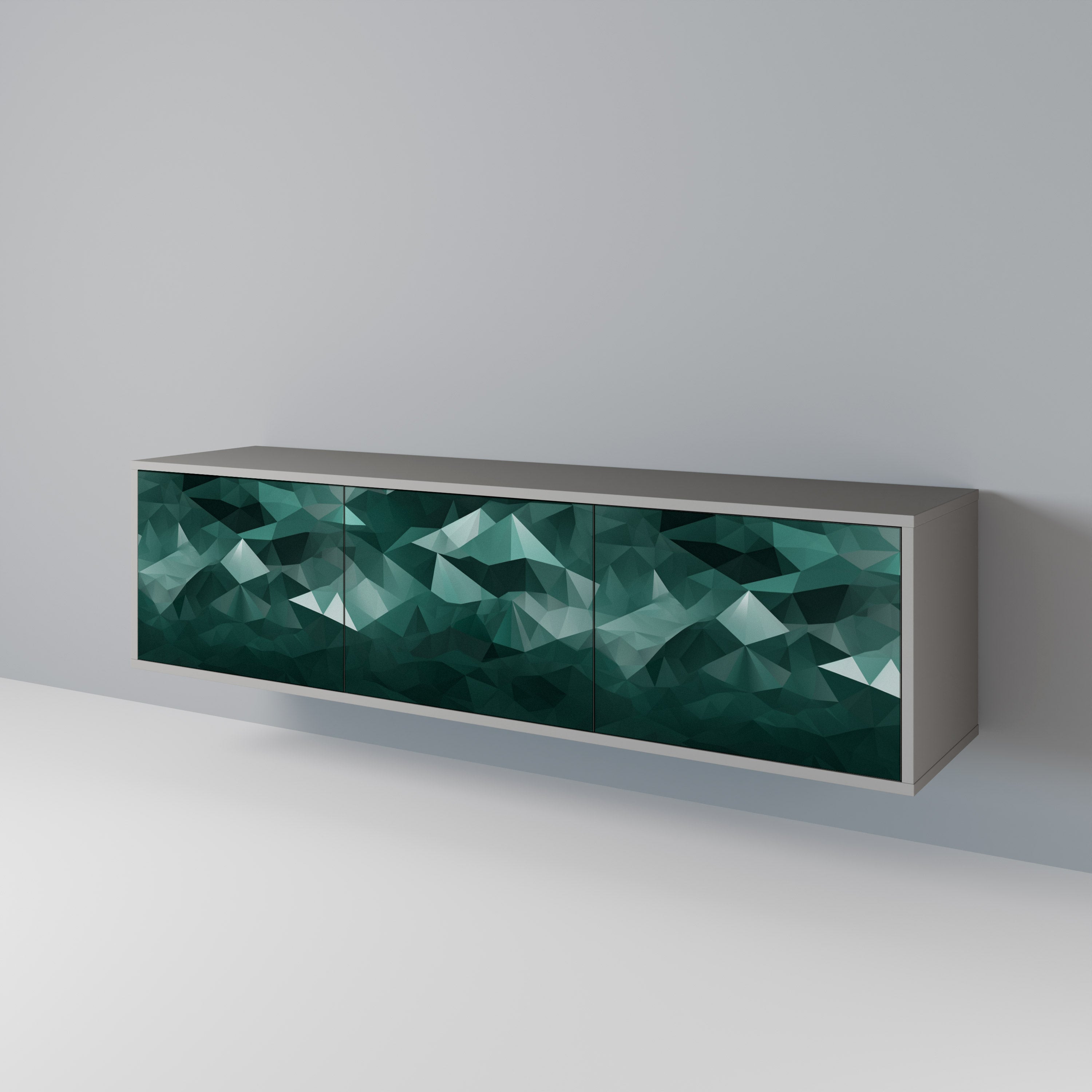 POLYGONAL FLOATING Mueble de TV de 3 Puertas
