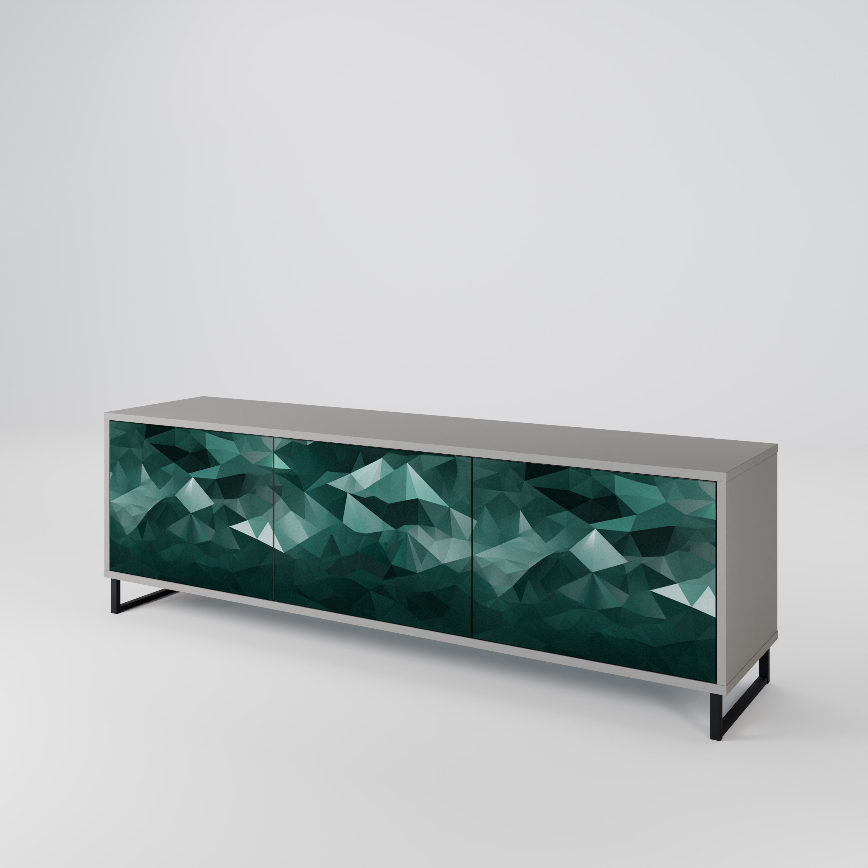 POLYGONAL FLOATING Mueble de TV de 3 Puertas