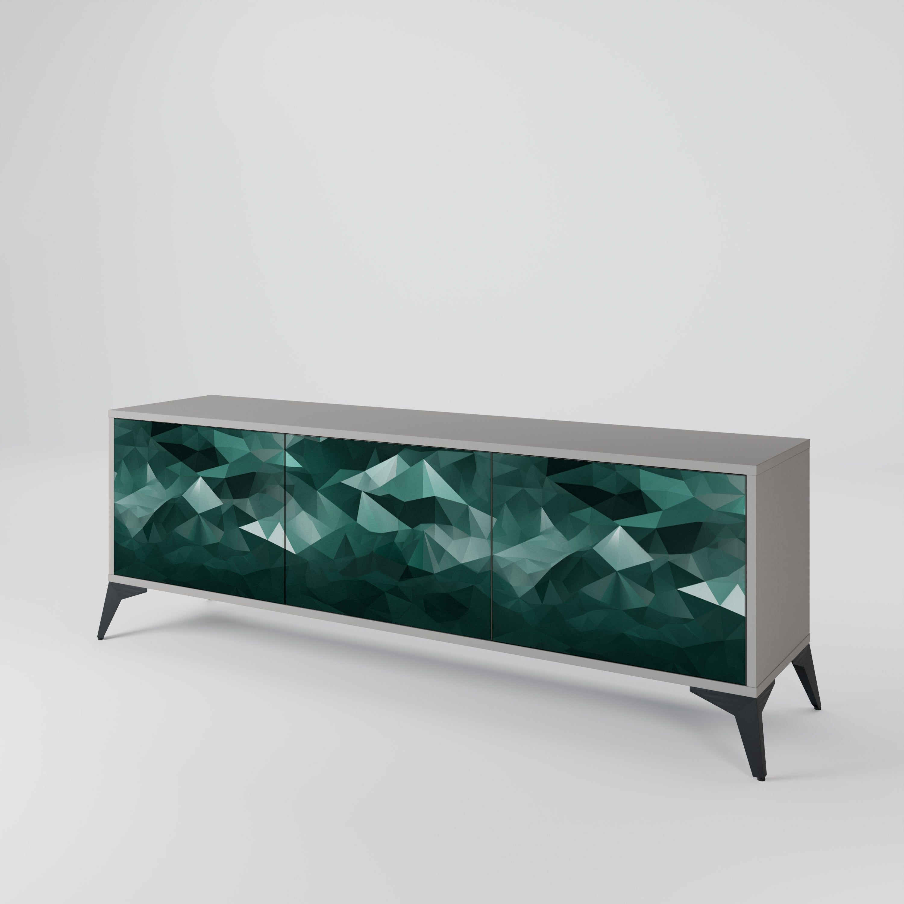 POLYGONAL FLOATING Mueble de TV de 3 Puertas
