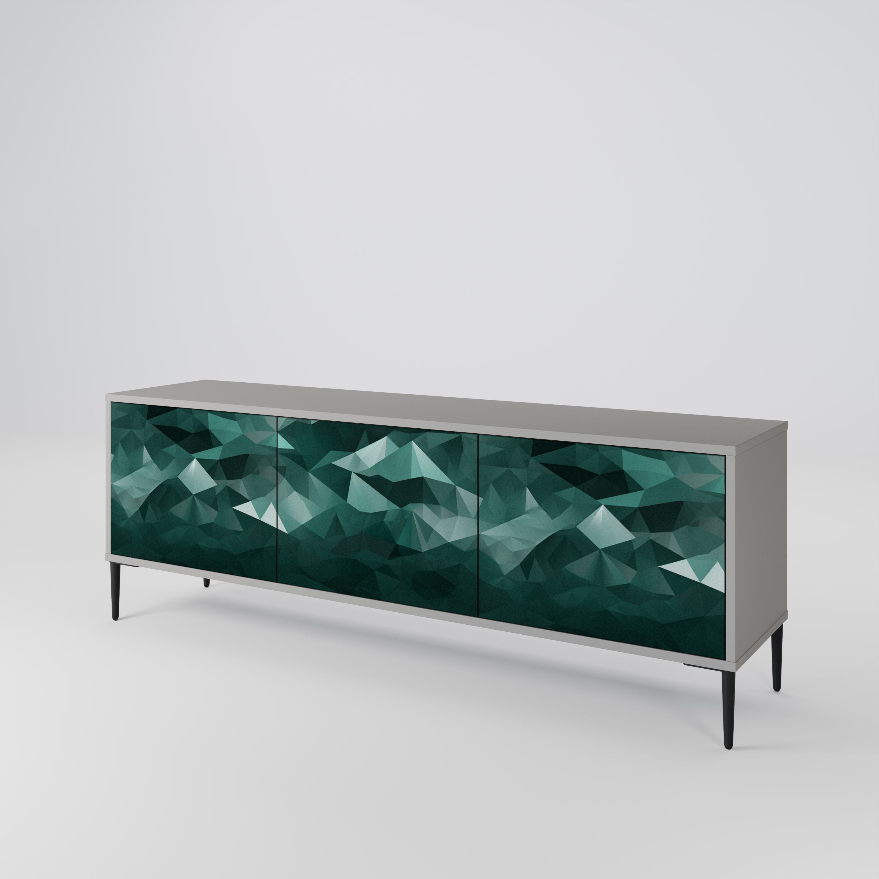 POLYGONAL FLOATING Mueble de TV de 3 Puertas