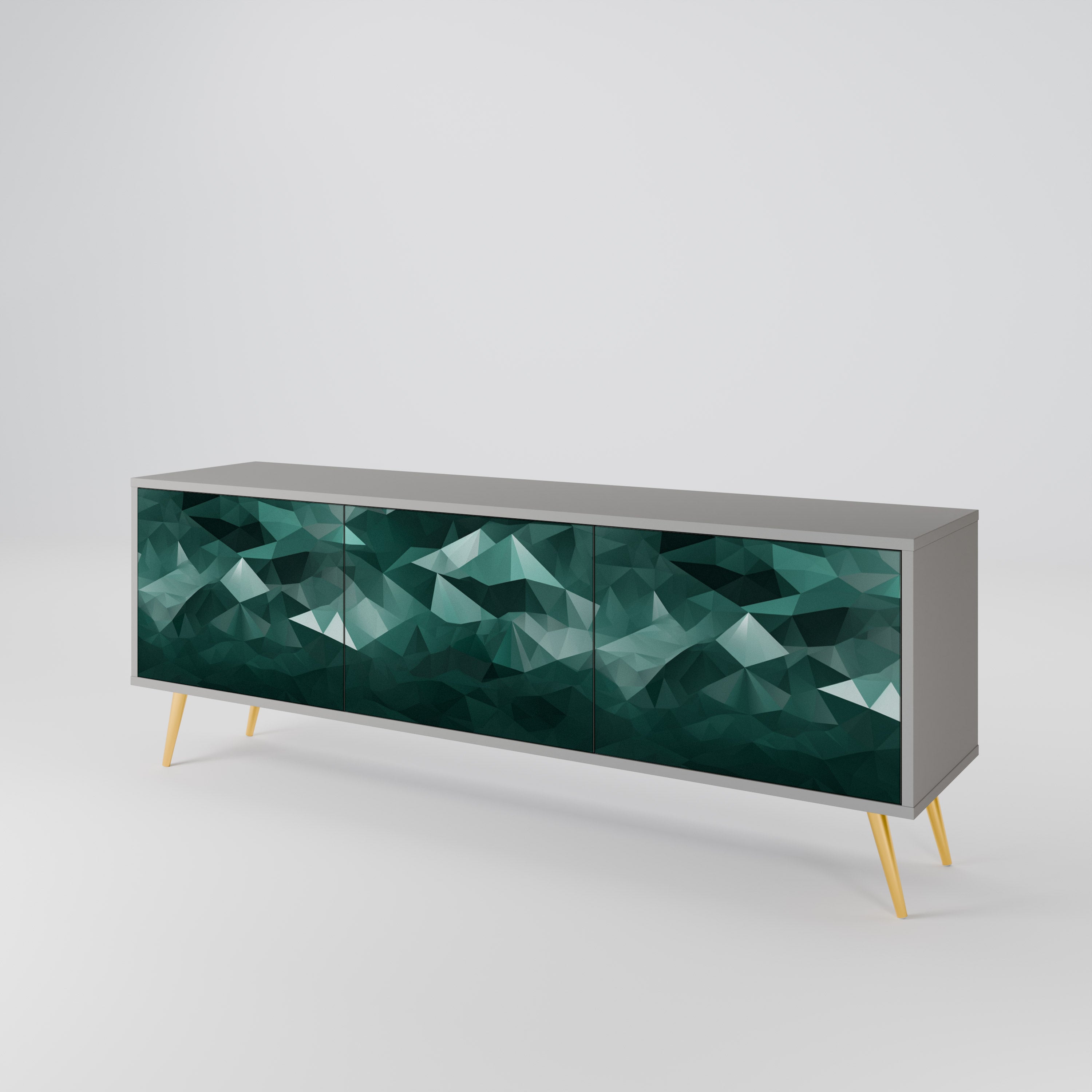 POLYGONAL FLOATING Mueble de TV de 3 Puertas