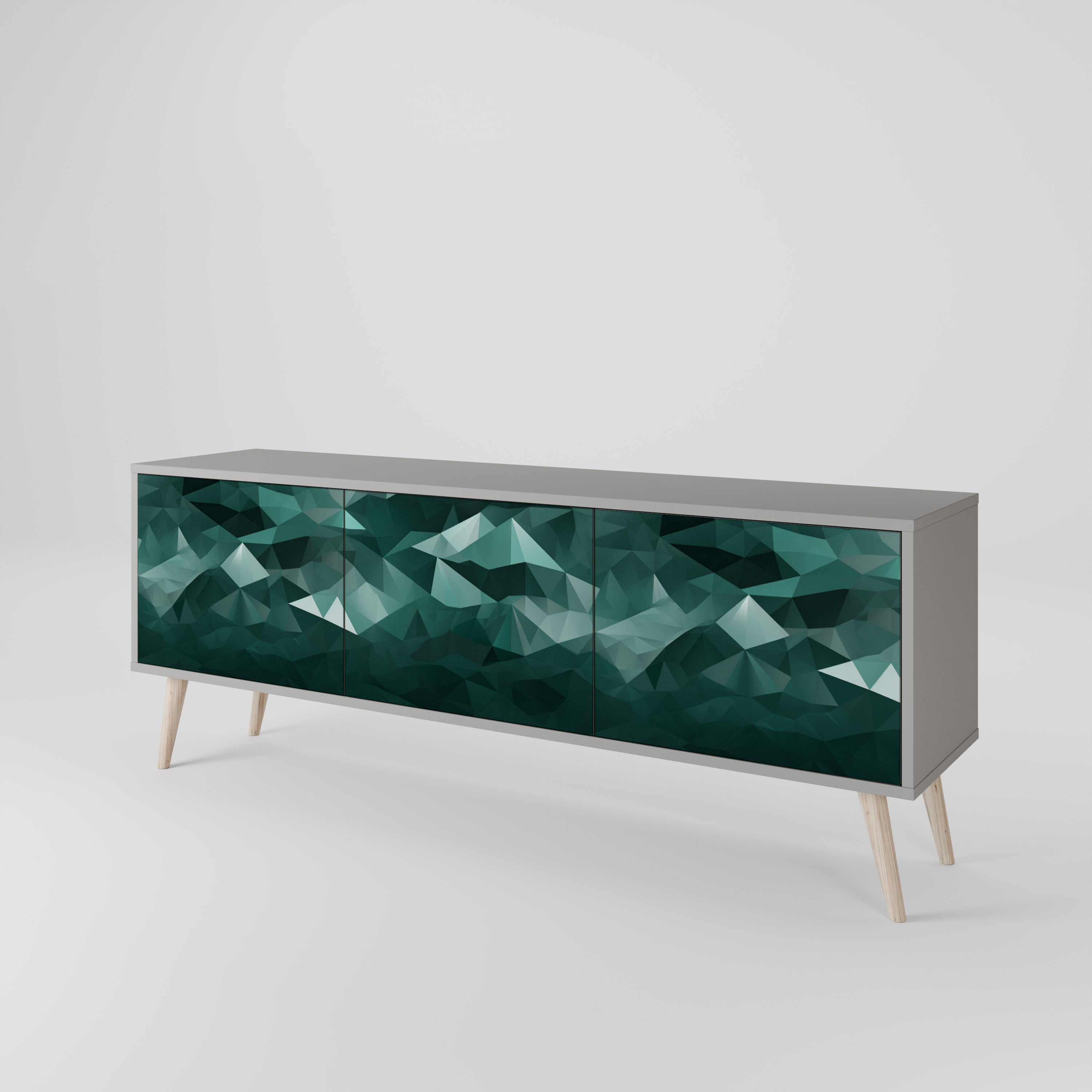 POLYGONAL FLOATING Mueble de TV de 3 Puertas