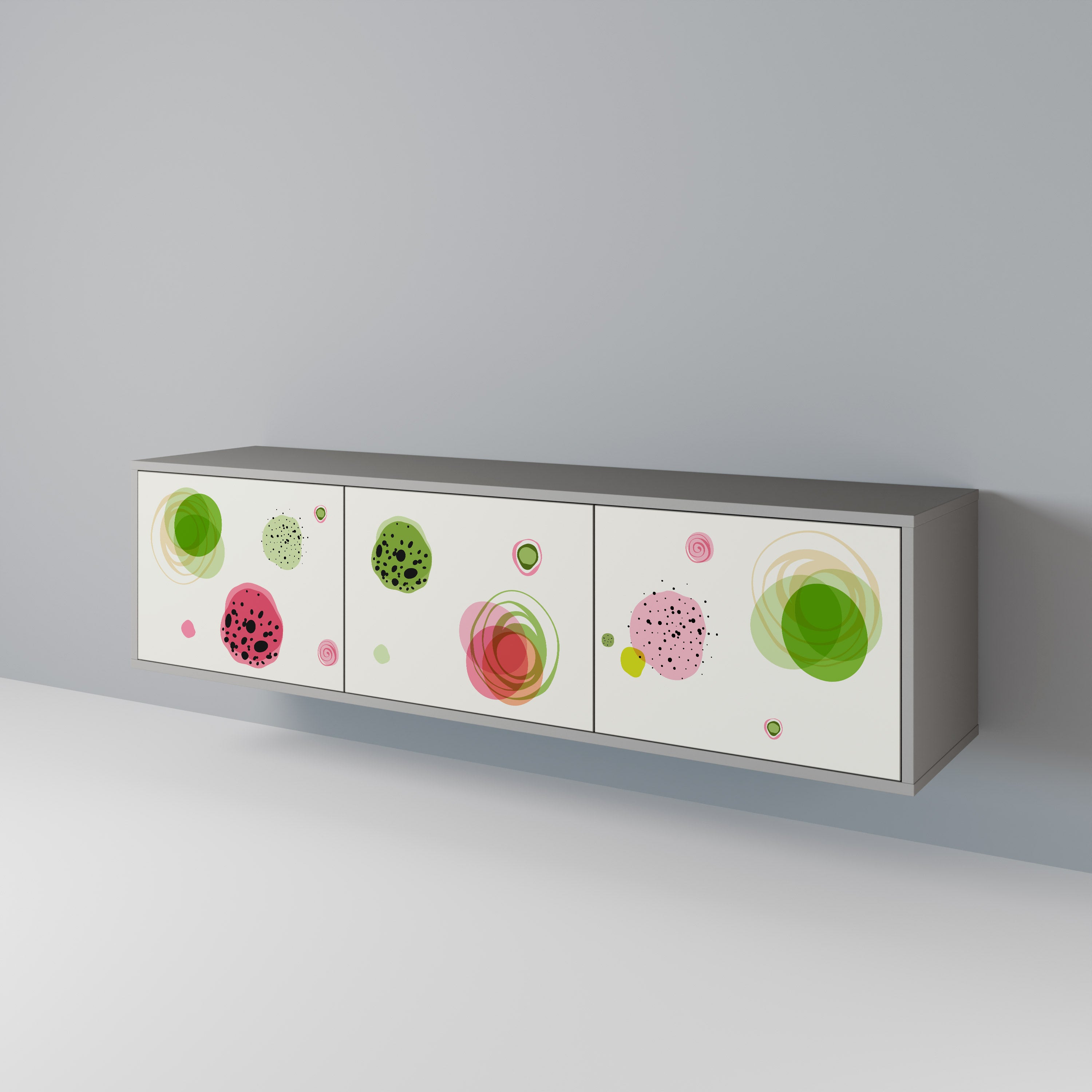 COLORFUL COSMOS Mueble de TV de 3 Puertas