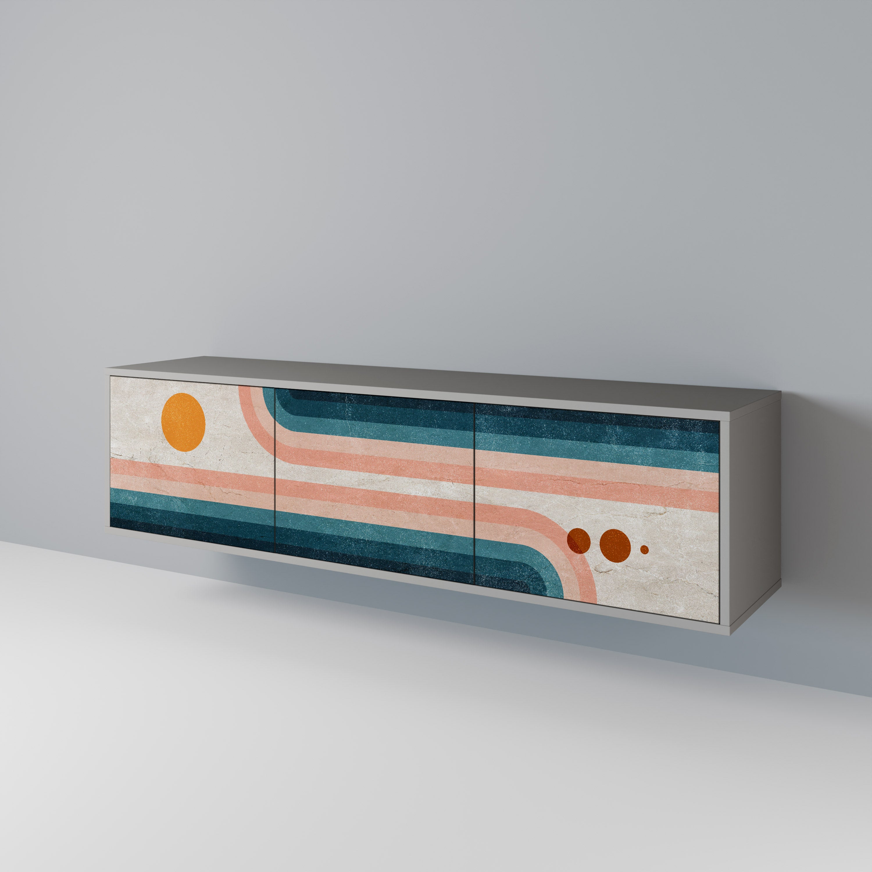 TWO HALVES Mueble de TV de 3 Puertas