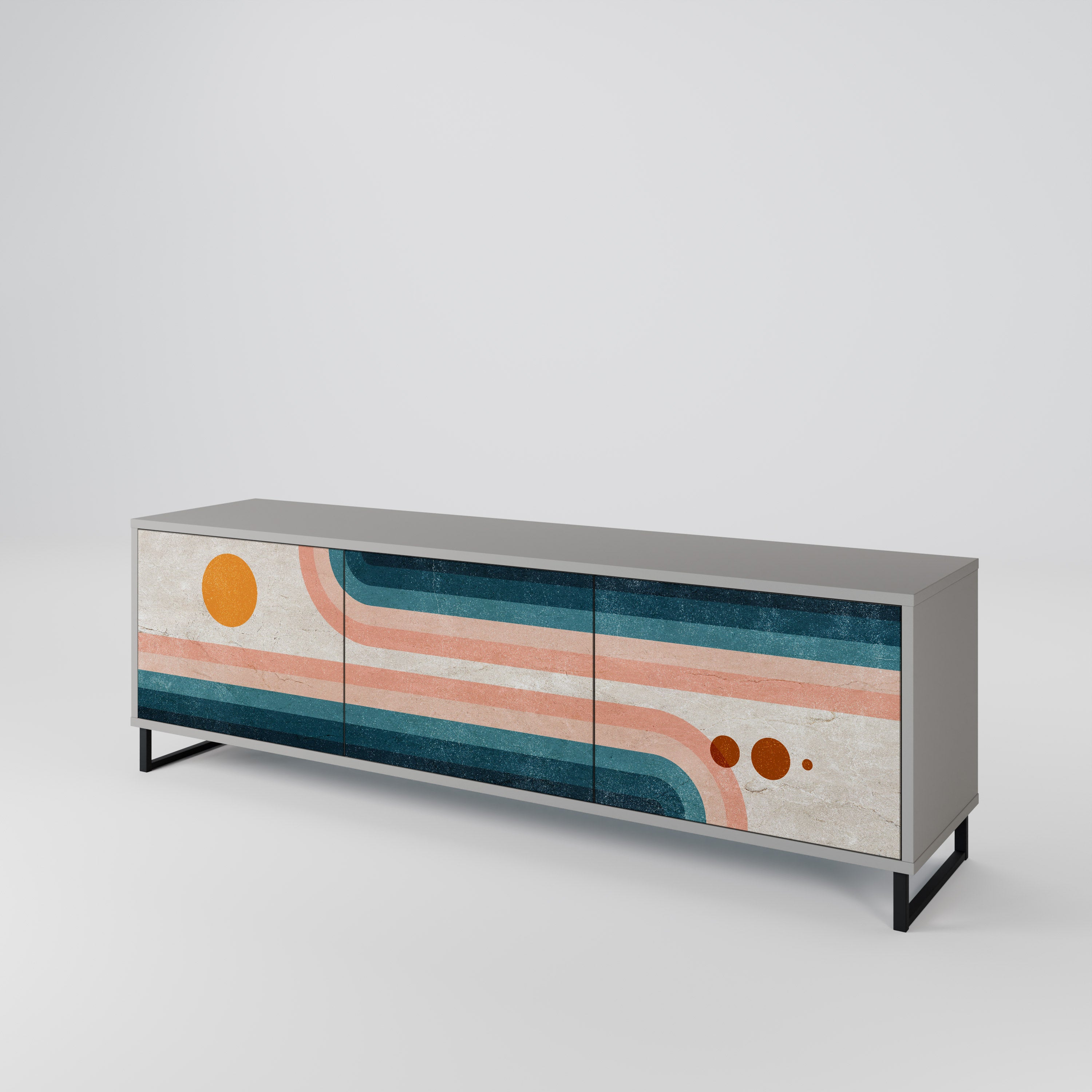 TWO HALVES Mueble de TV de 3 Puertas