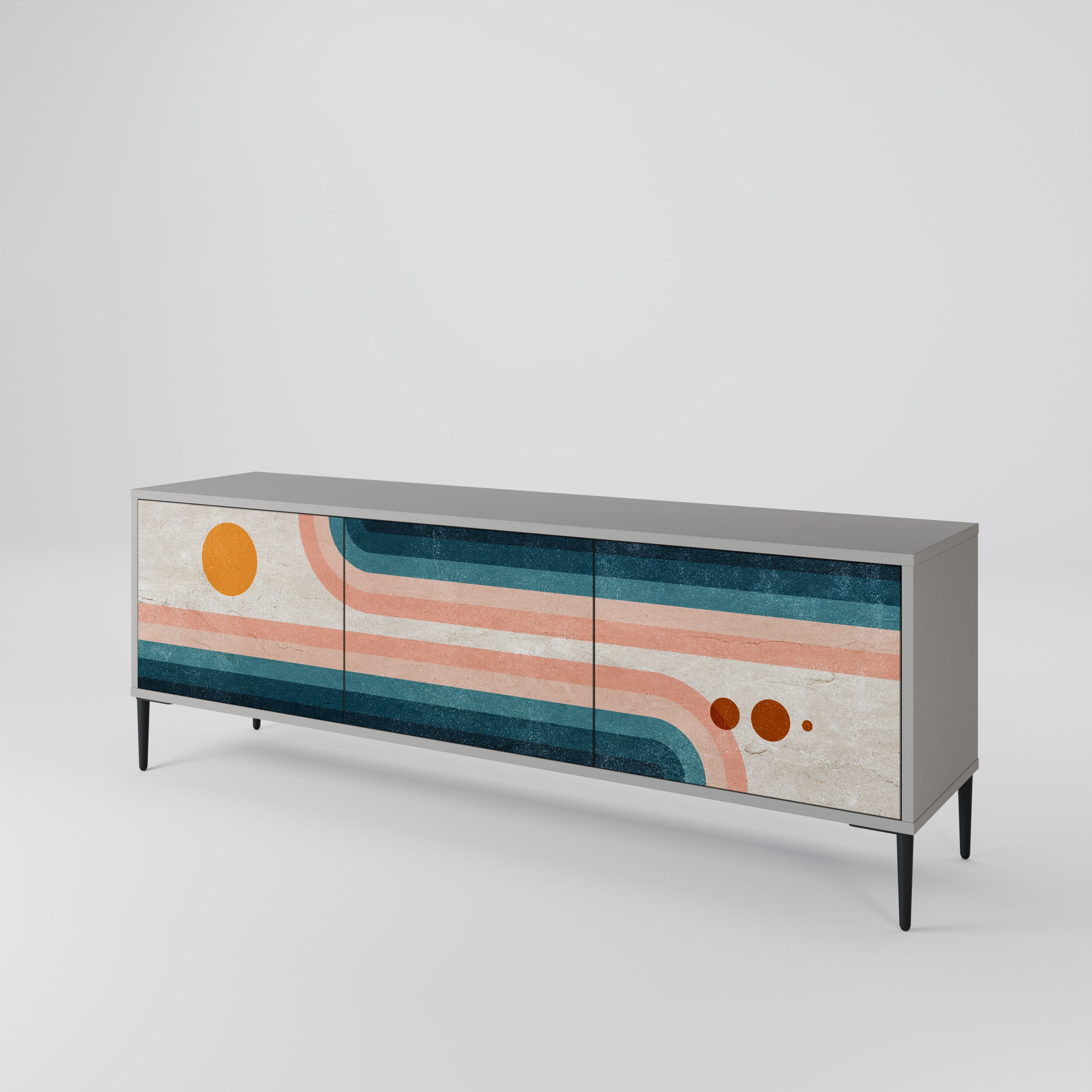 TWO HALVES Mueble de TV de 3 Puertas