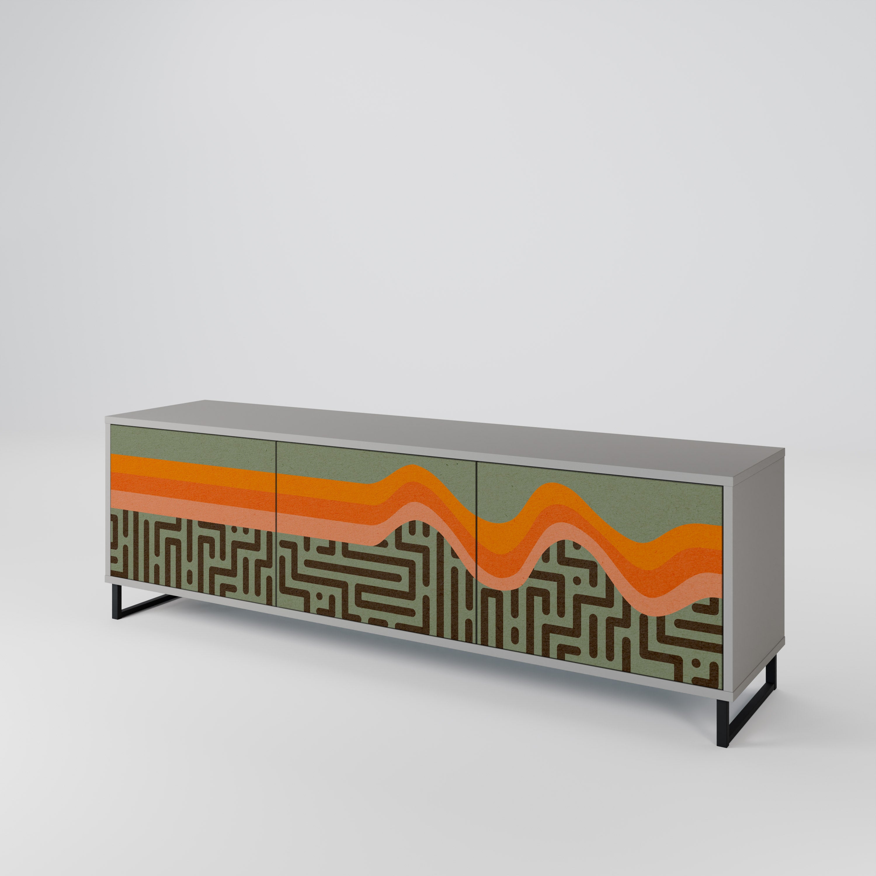 SIMPLE SOLUTIONS Mueble de TV de 3 Puertas