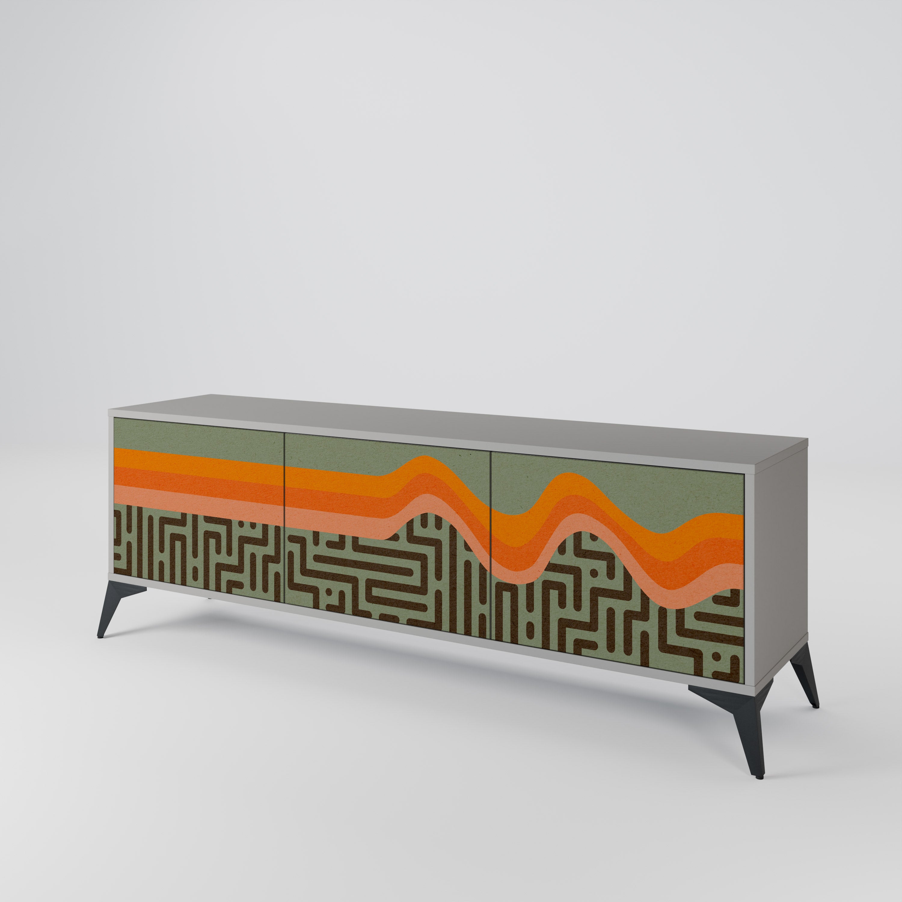 SIMPLE SOLUTIONS Mueble de TV de 3 Puertas