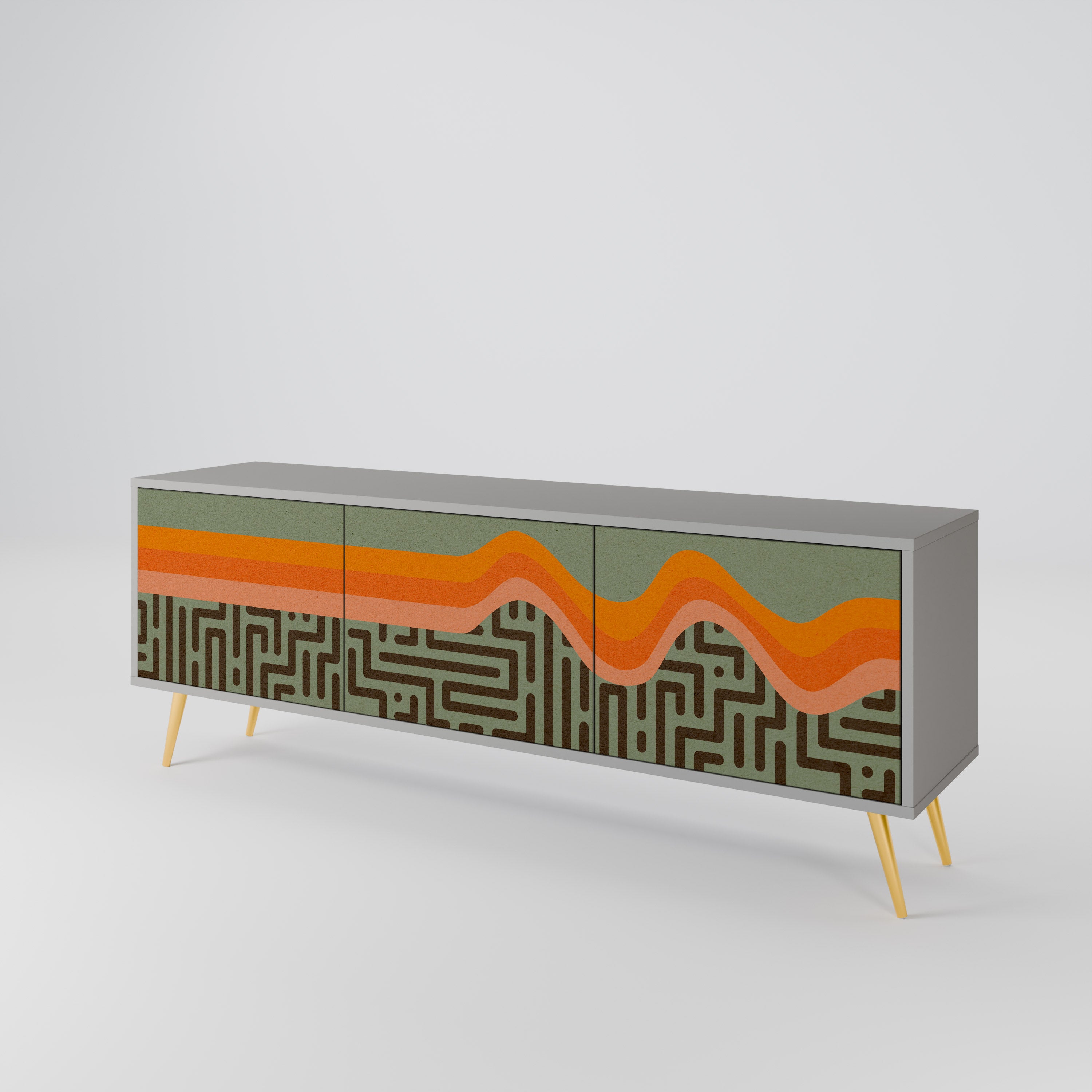 SIMPLE SOLUTIONS Mueble de TV de 3 Puertas