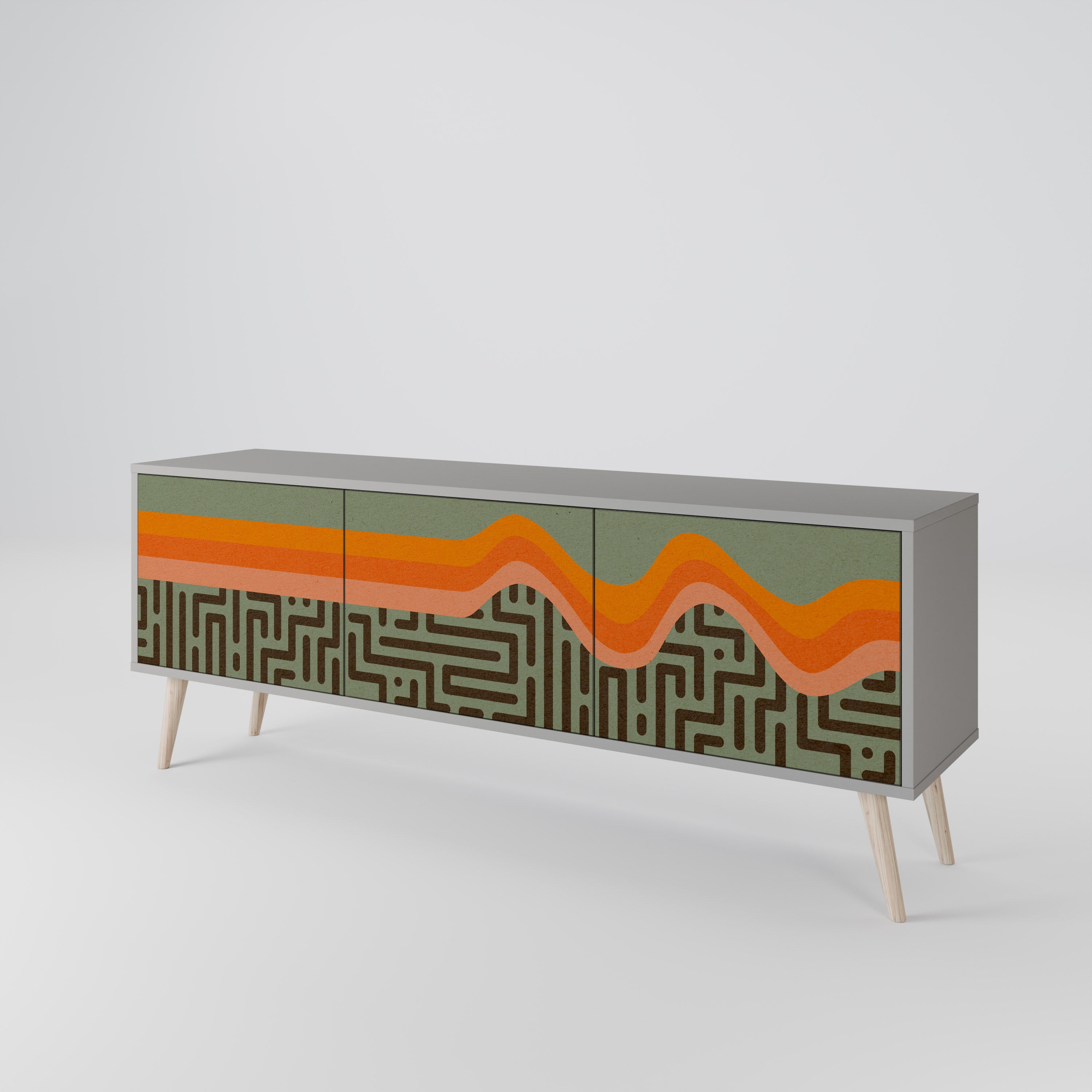 SIMPLE SOLUTIONS Mueble de TV de 3 Puertas