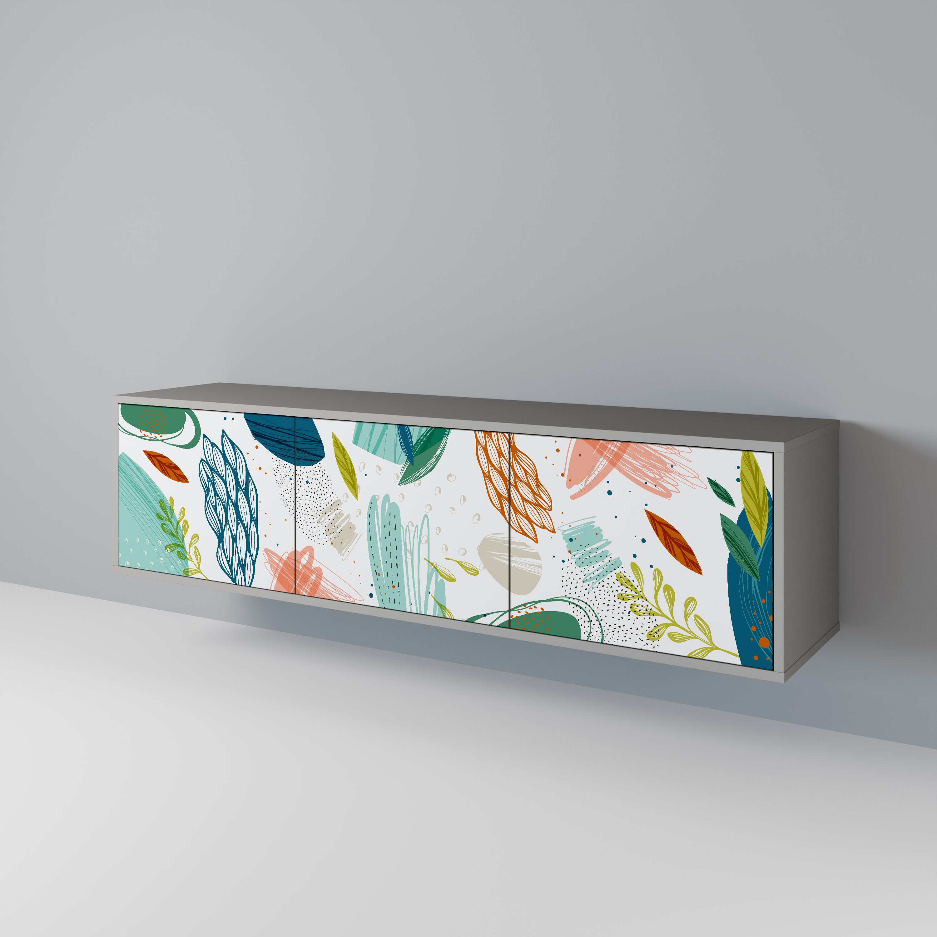 BOTANICAL HURRICANE Mueble de TV de 3 Puertas